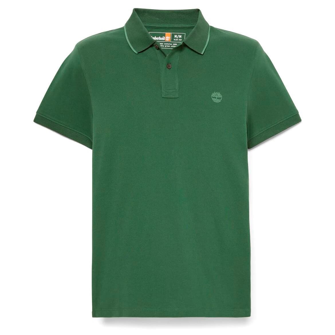Мъжка поло тениска Timberland Millers River Printed Neck S/S Polo shirt - Pineneedle