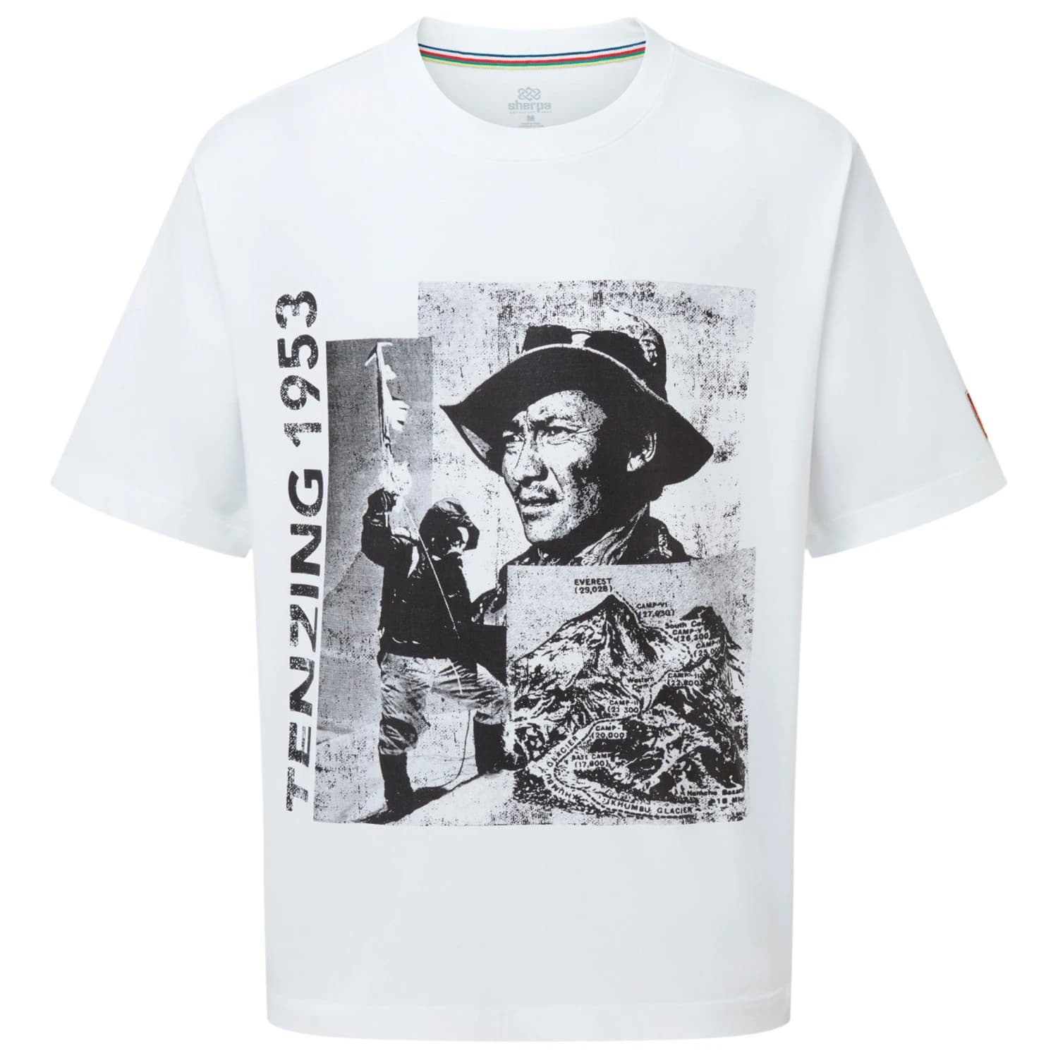 Мъжка тениска Sherpa Tenzing Tee T-shirt - Katha White