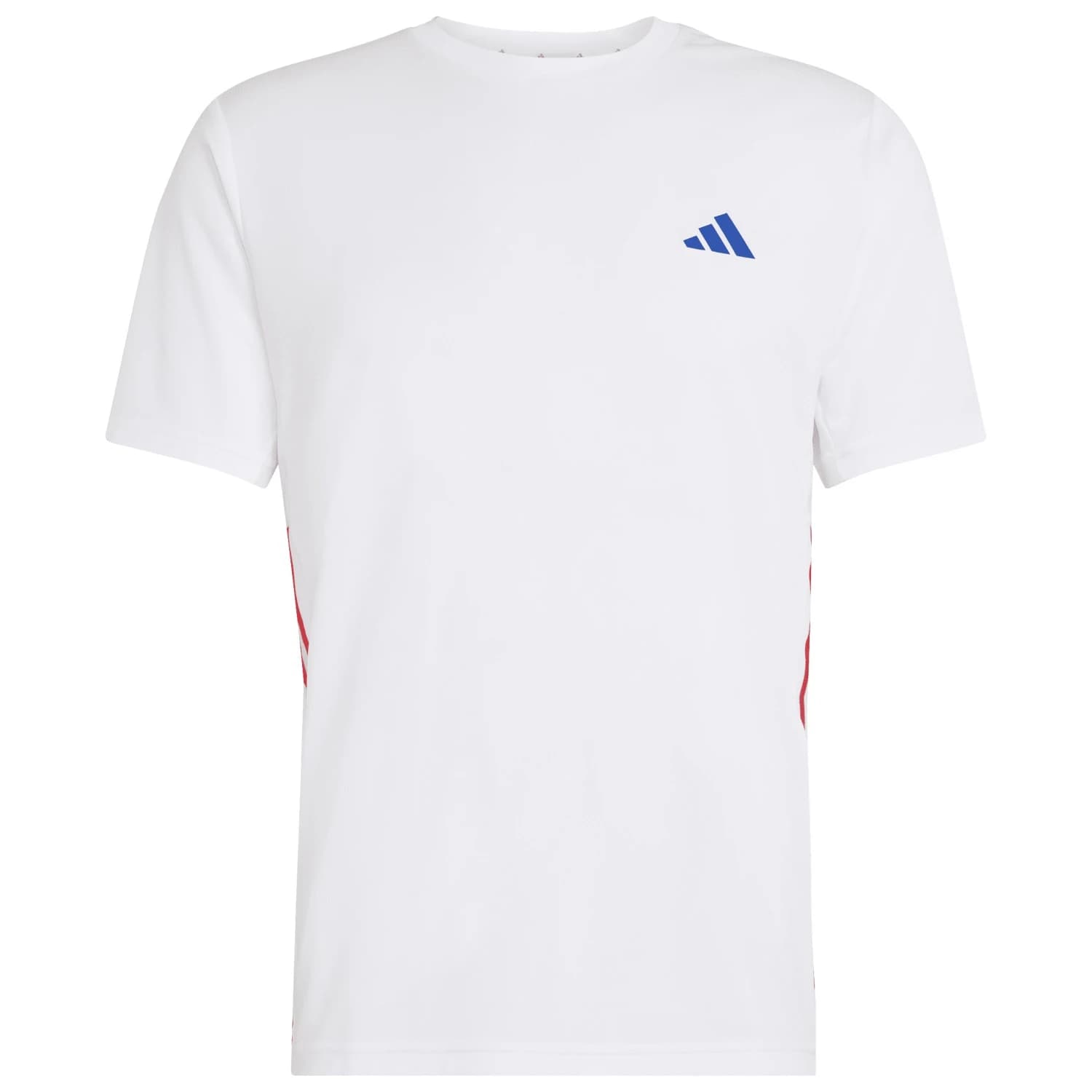 Мъжка спортна тениска Adidas WE Base 3-Stripes Tee Sport shirt - White / Better Scarlet