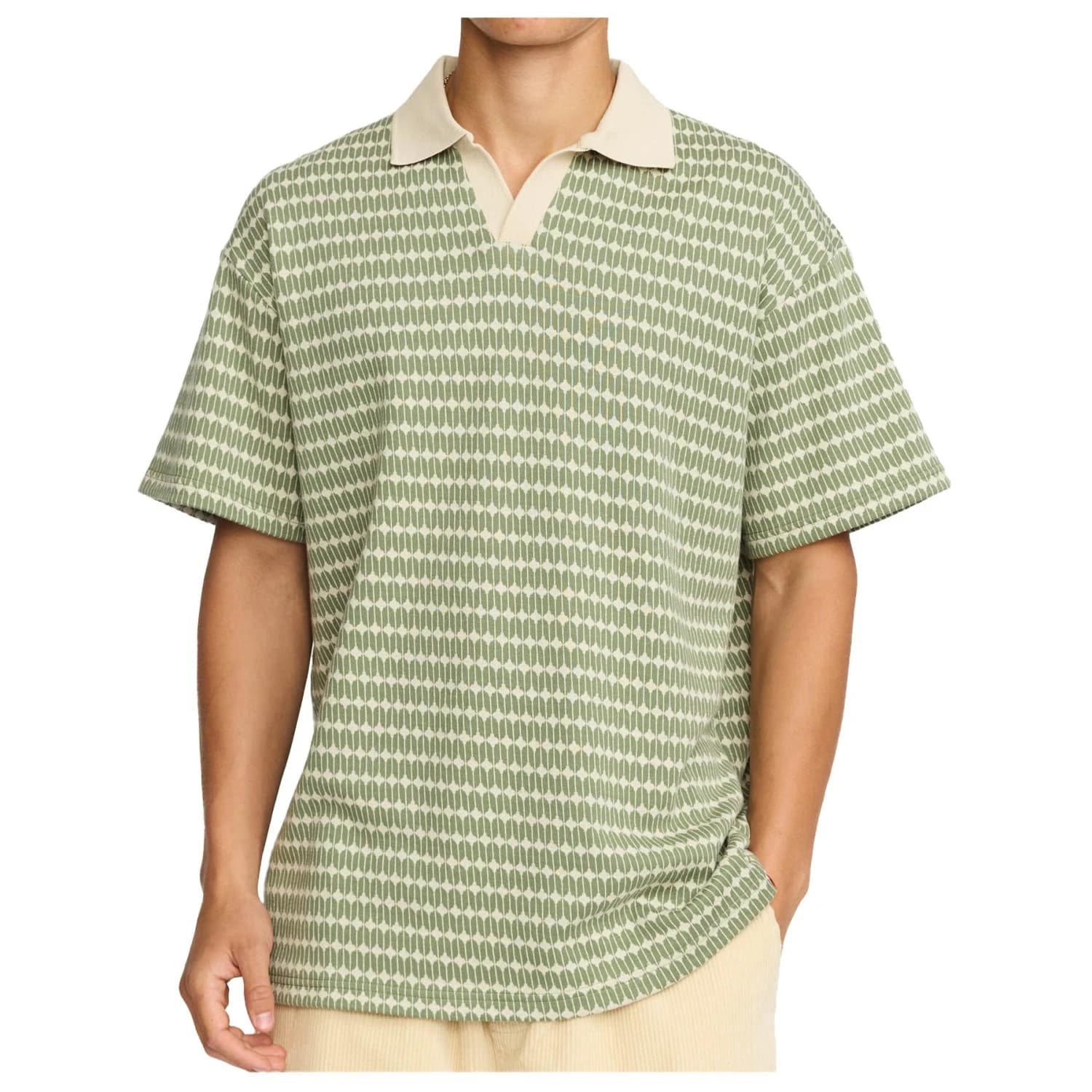 Мъжка поло тениска Revolution Jaquard Polo Shirt - Lightgreen