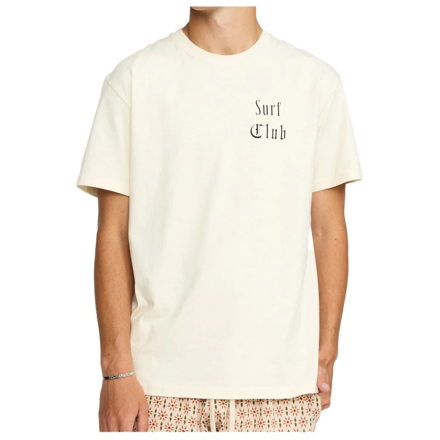 Мъжка тениска Revolution Printed T-Shirt Club T-shirt - Offwhite