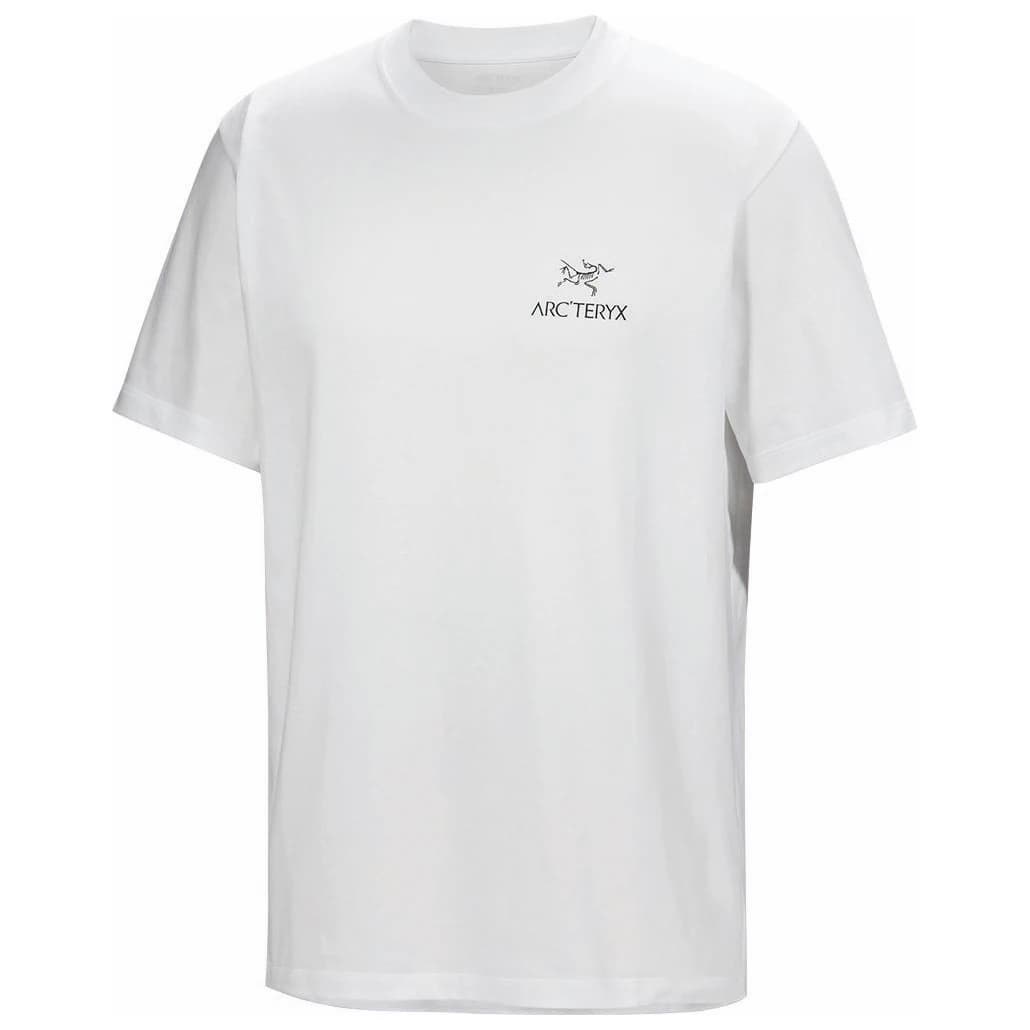 Мъжка тениска Arc'teryx Kragg SL Cotton Bird Word S/S T-shirt - White Light / Black