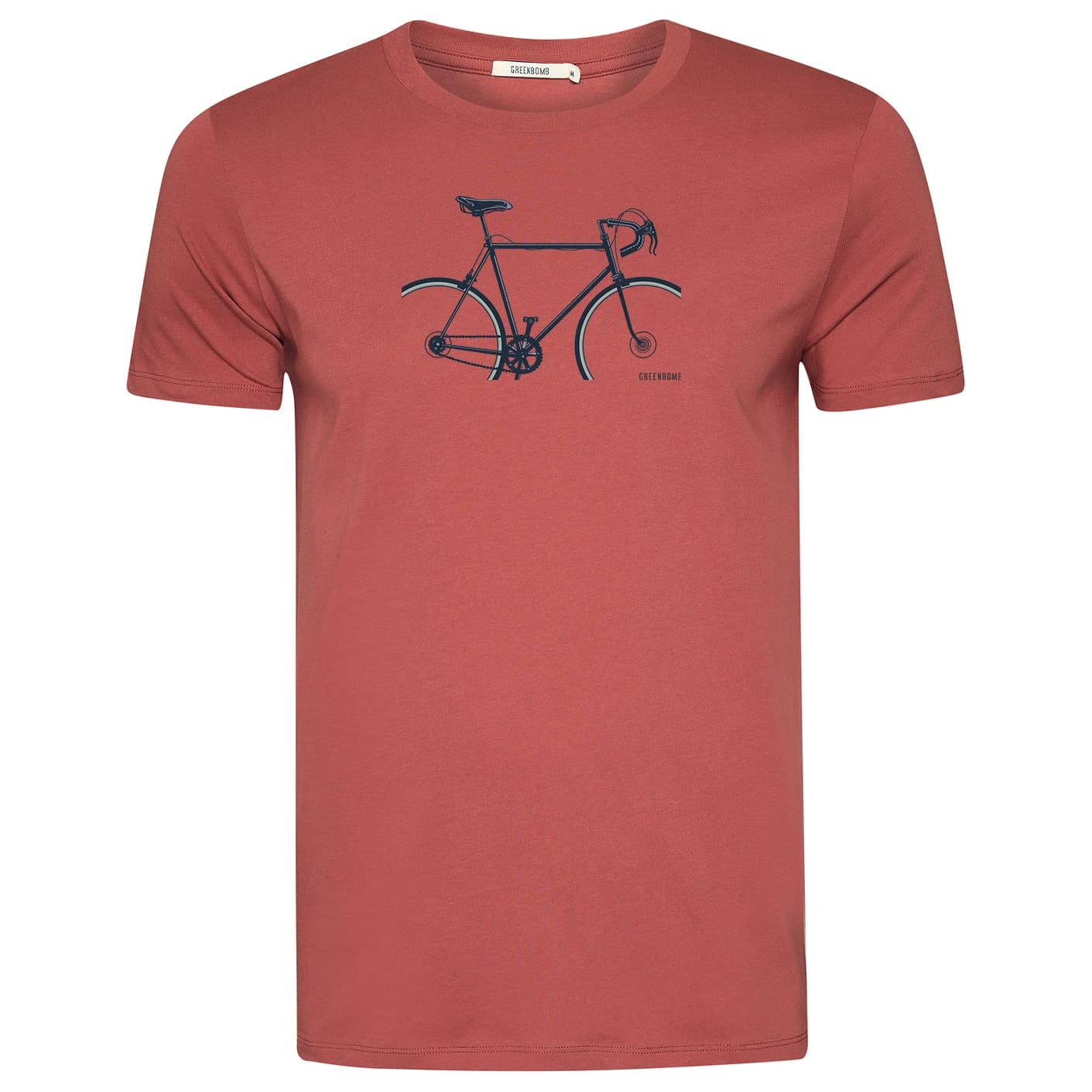 Мъжка тениска GreenBomb Bike Crop Guide T-Shirt - Sunset Red