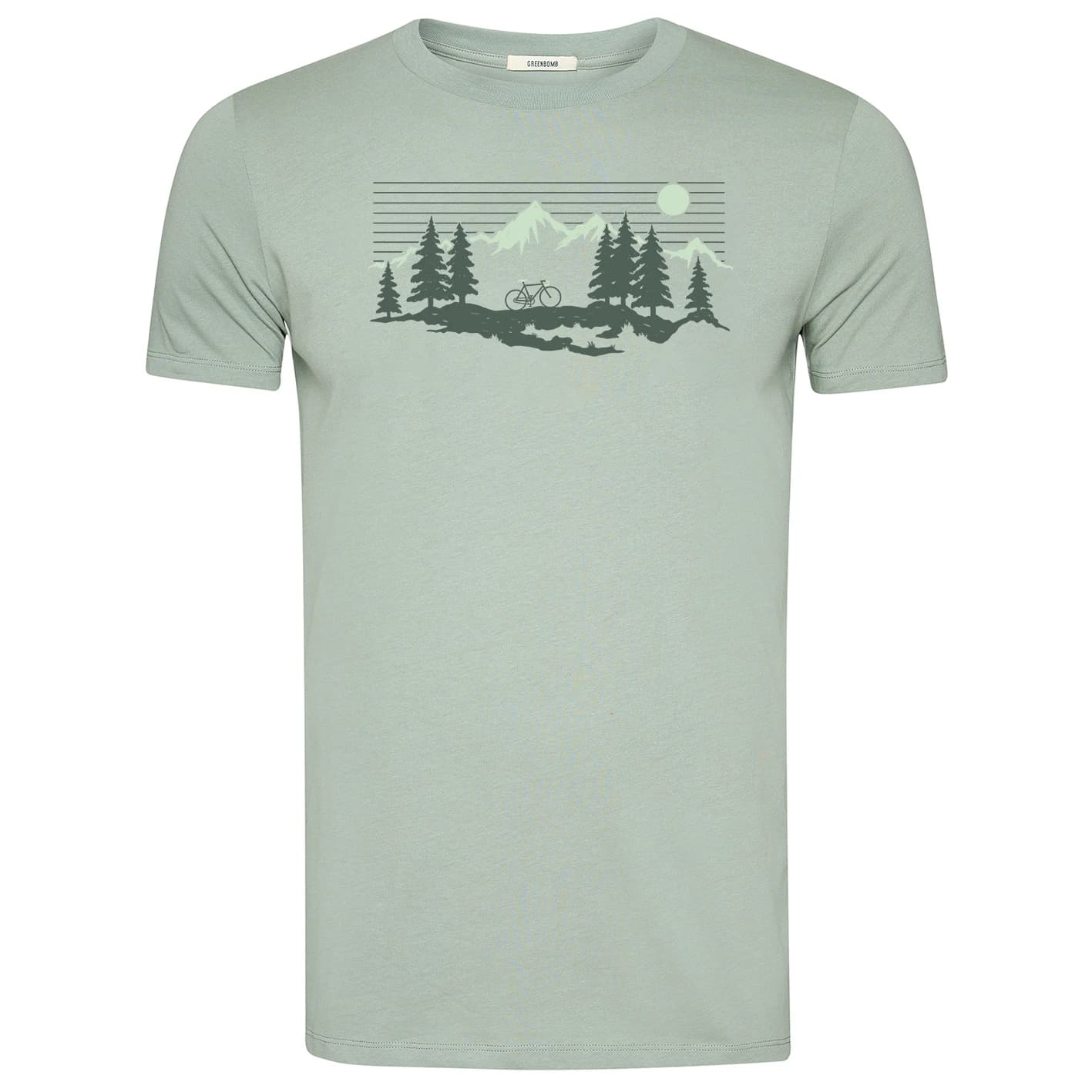 Мъжка тениска Greenbomb Bike Mountain Pines Guide T-Shirt - Soft Sage