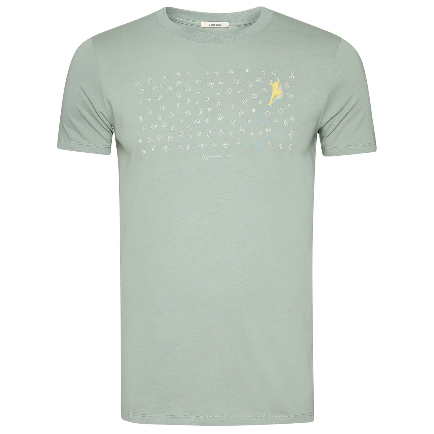 Мъжка тениска GreenBomb Lifestyle Boulderer Guide T-shirt - Soft Sage