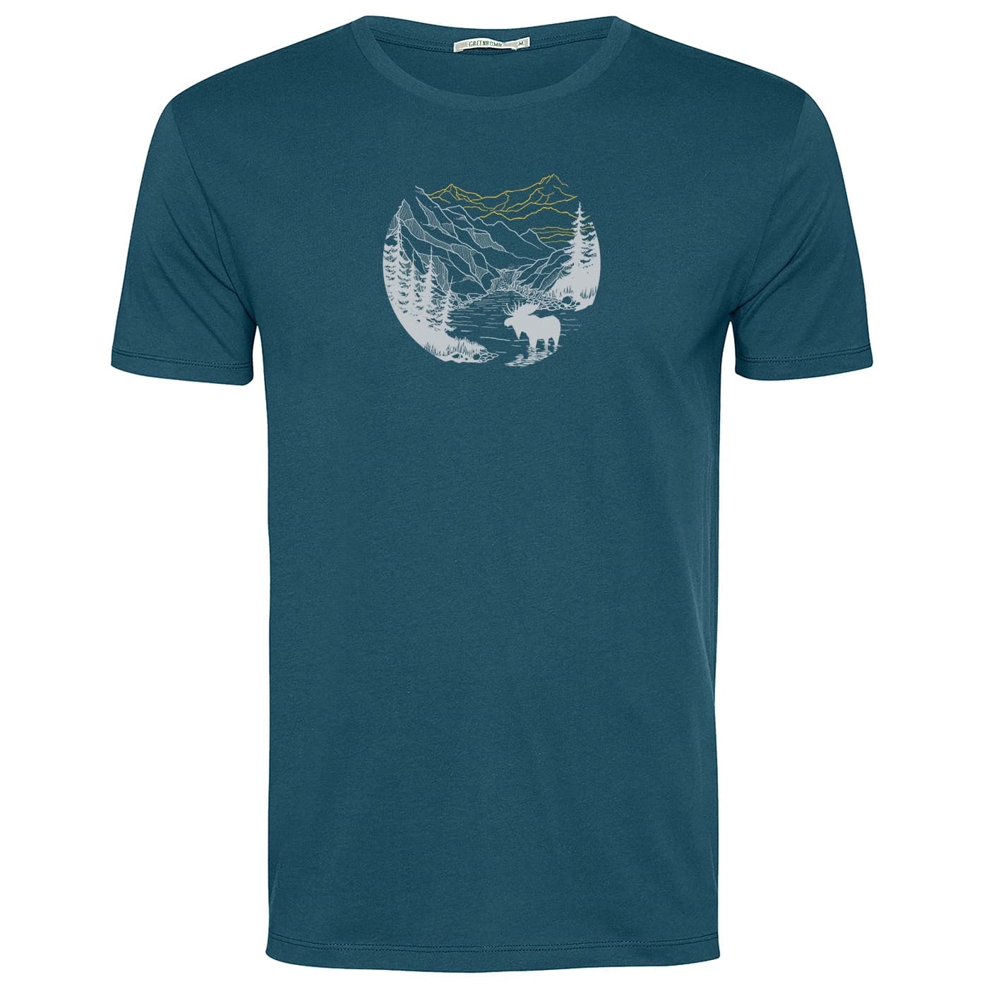 Мъжка тениска Greenbomb Moose Creek Guide T-Shirt - Blue Stone