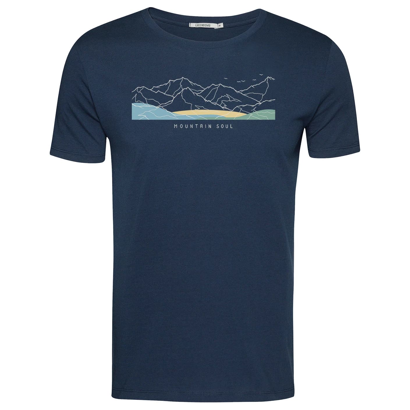 Мъжка тениска Greenbomb Mountain Soul Guide T-Shirt - Navy