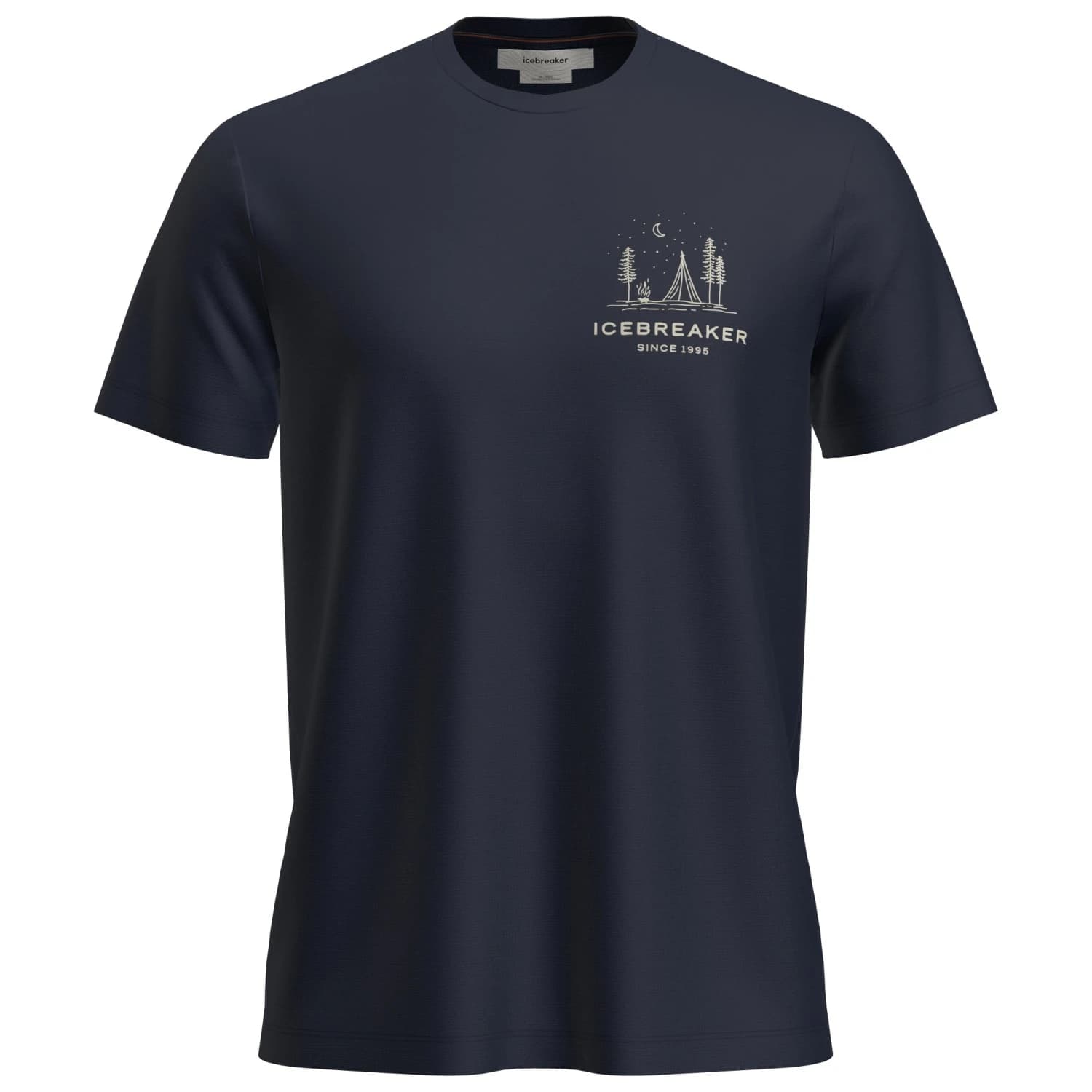 Мъжка мериносова блуза Icebreaker Merino 150 Tech Lite S/S Tee Peaceful Pass Merino shirt - Midnight Navy