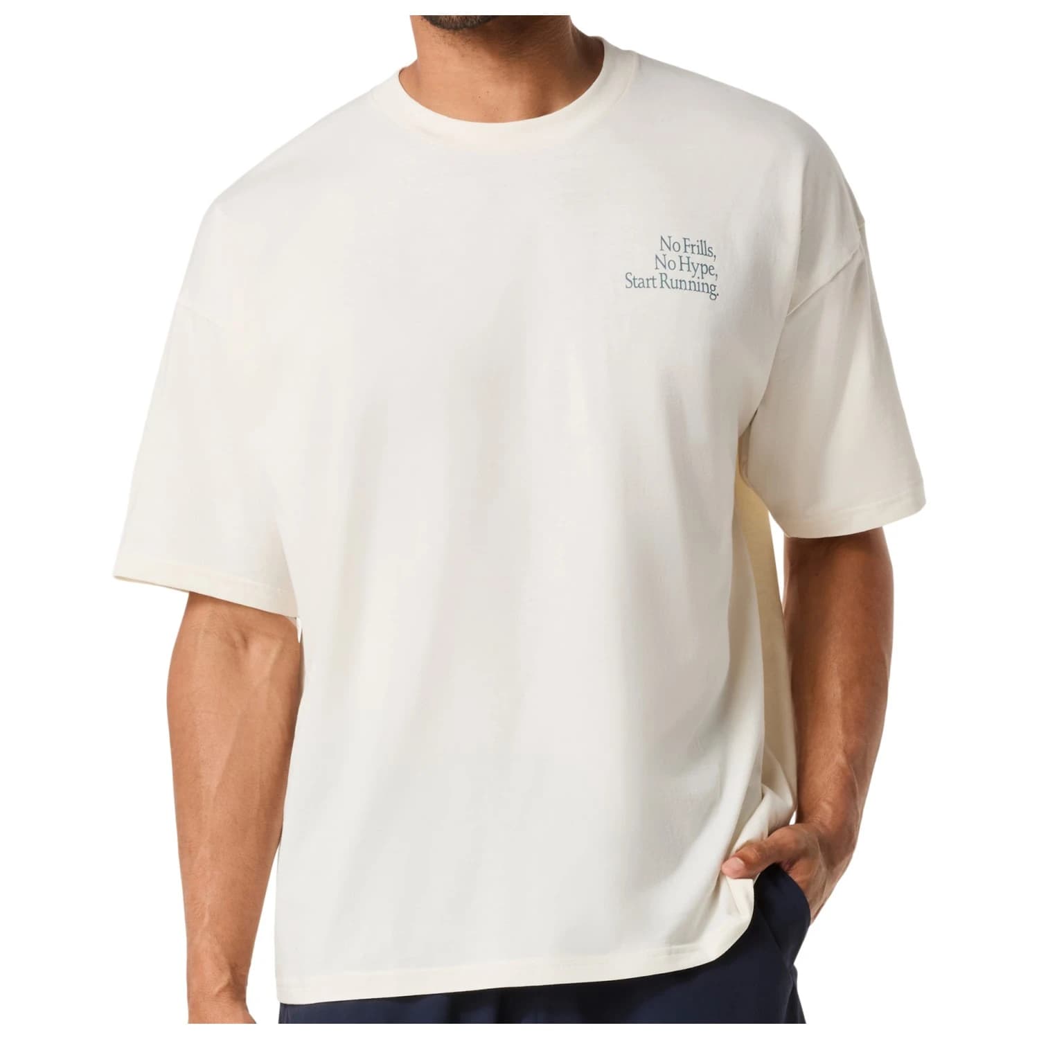 Мъжка тениска Asics Runner Message Graphic Relaxed Tee Running shirt - Cream