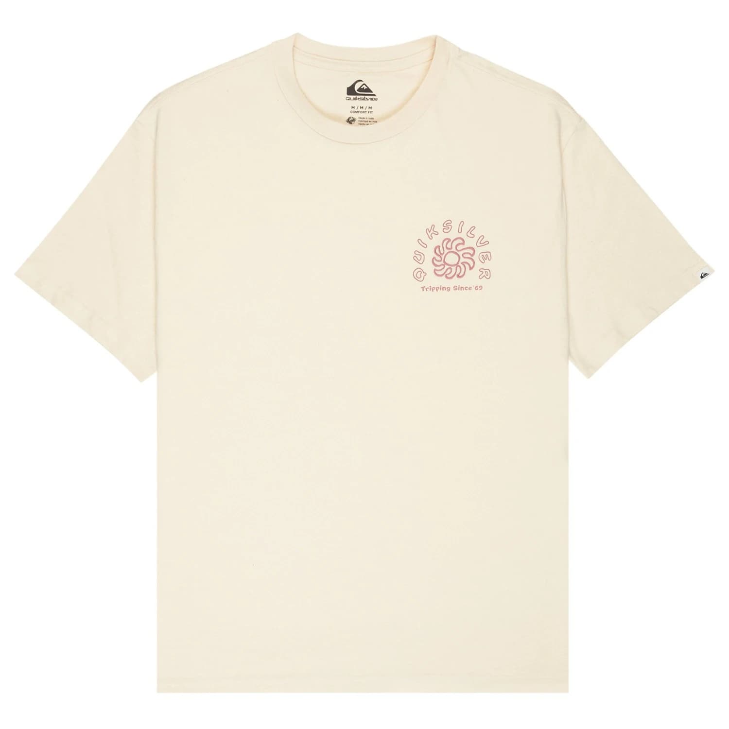 Мъжка тениска Quiksilver Curve Palm T-shirt - Bone White