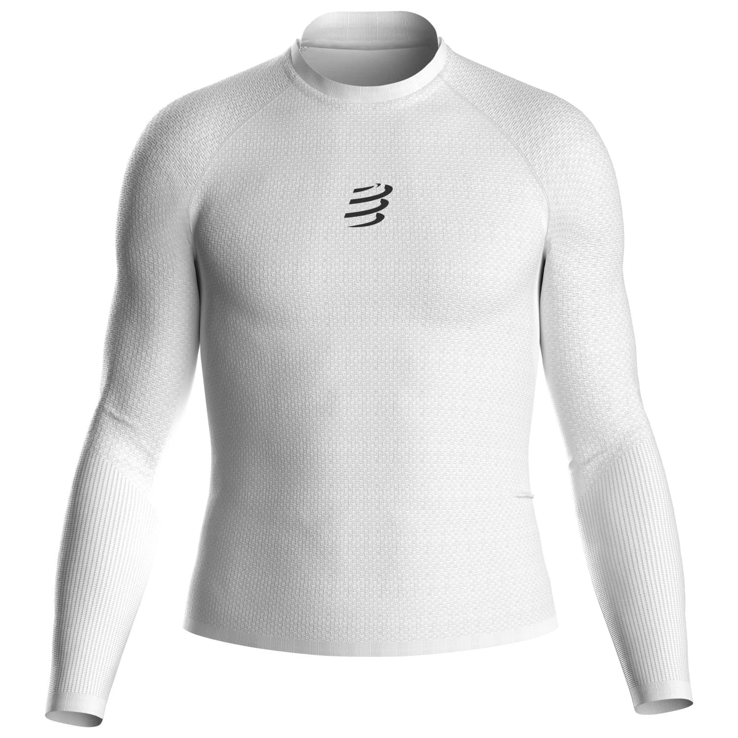 Тениска Compressport 3D Thermo Ultralight L/S Top Running shirt - White / Black