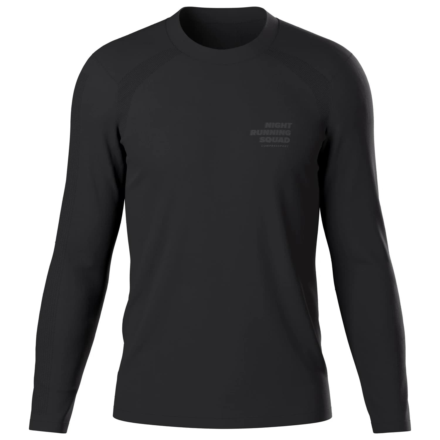 Тениска Compressport Performance L/S Night Running Squad Running shirt - Black