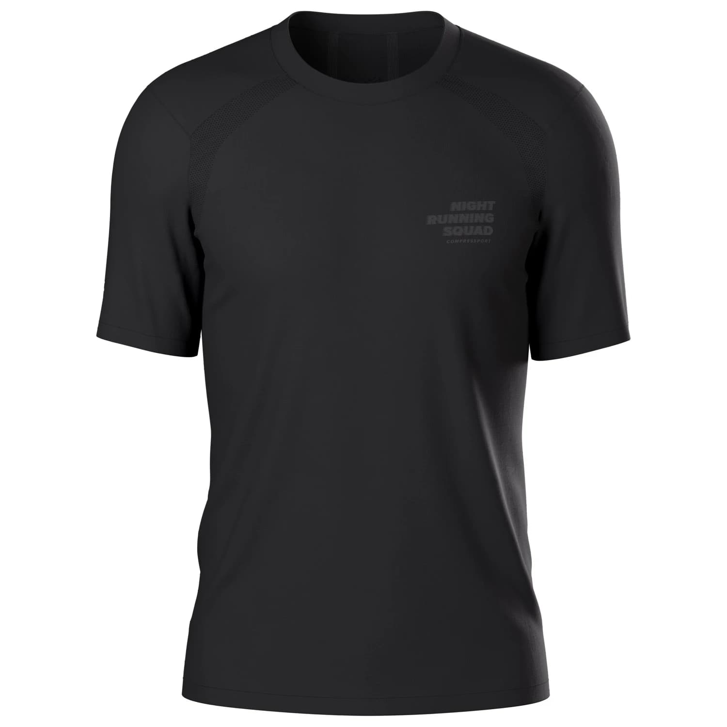 Тениска Compressport Performance S/S Tshirt Night Running Squad Running shirt - Black