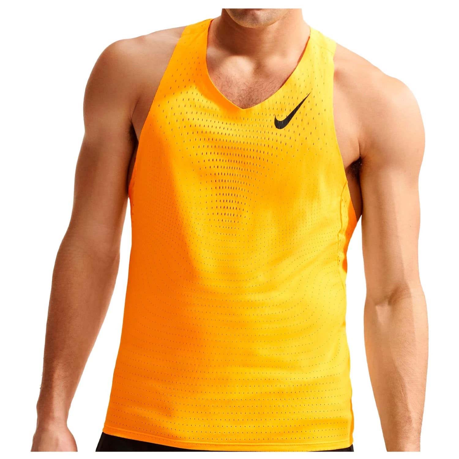 Мъжка тениска Nike Dri-Fit ADV Aeroswift Singlet Running shirt - Laser Orange / Black