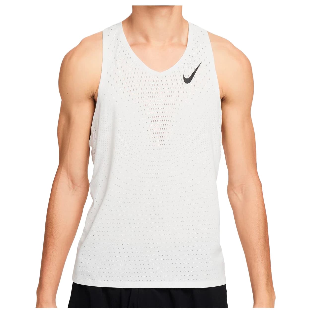 Мъжка тениска Nike Dri-Fit ADV Aeroswift Singlet Running shirt - Summit White / Black