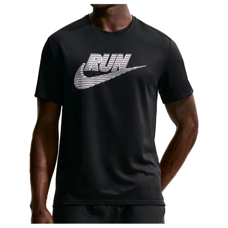 Мъжка тениска Nike Dri-Fit UV Miler Run Energy S/S Running shirt - Black / White