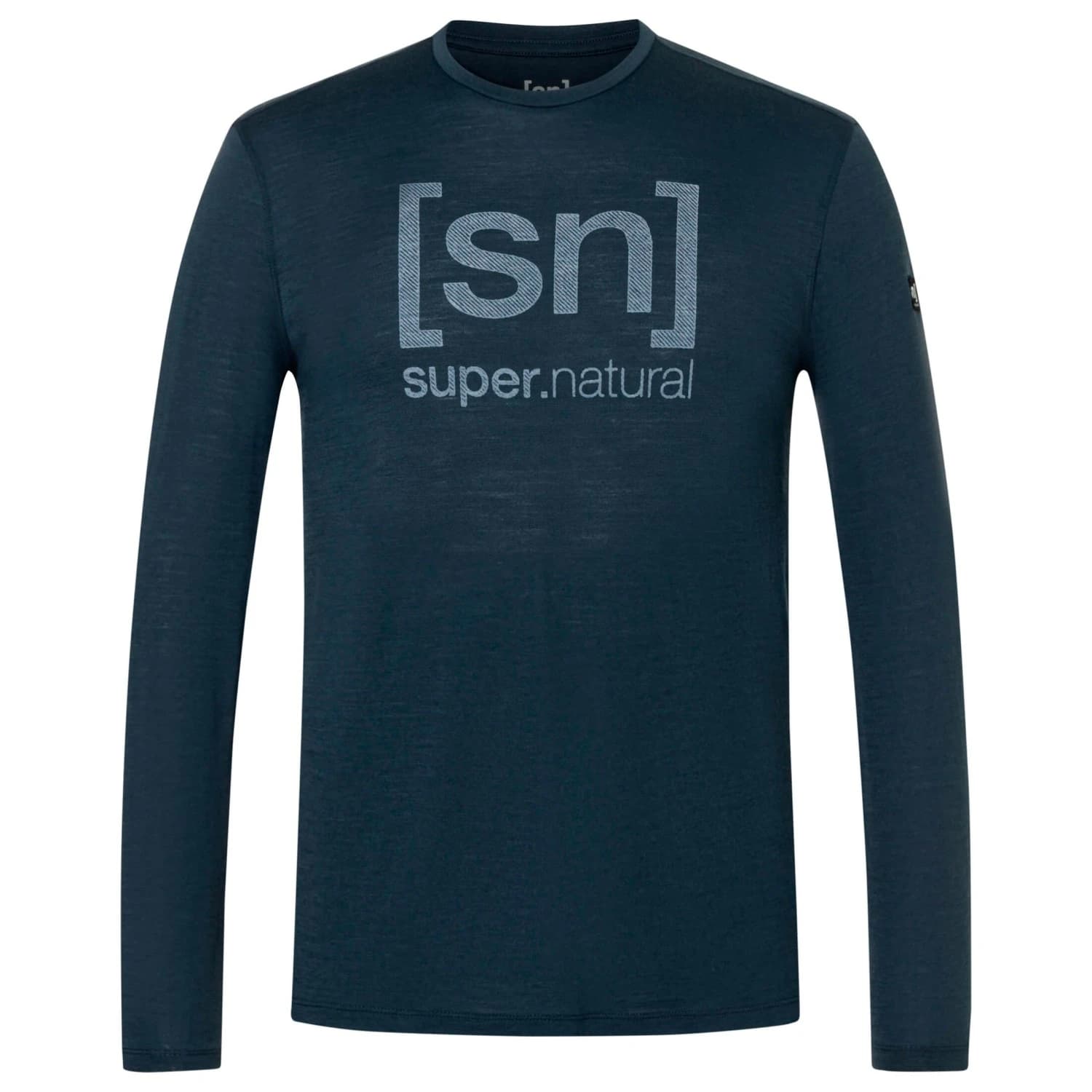 Блуза с дълъг ръкав super.natural Denilogo SN L/S Merino longsleeve - Blueberry / Foggy Blue