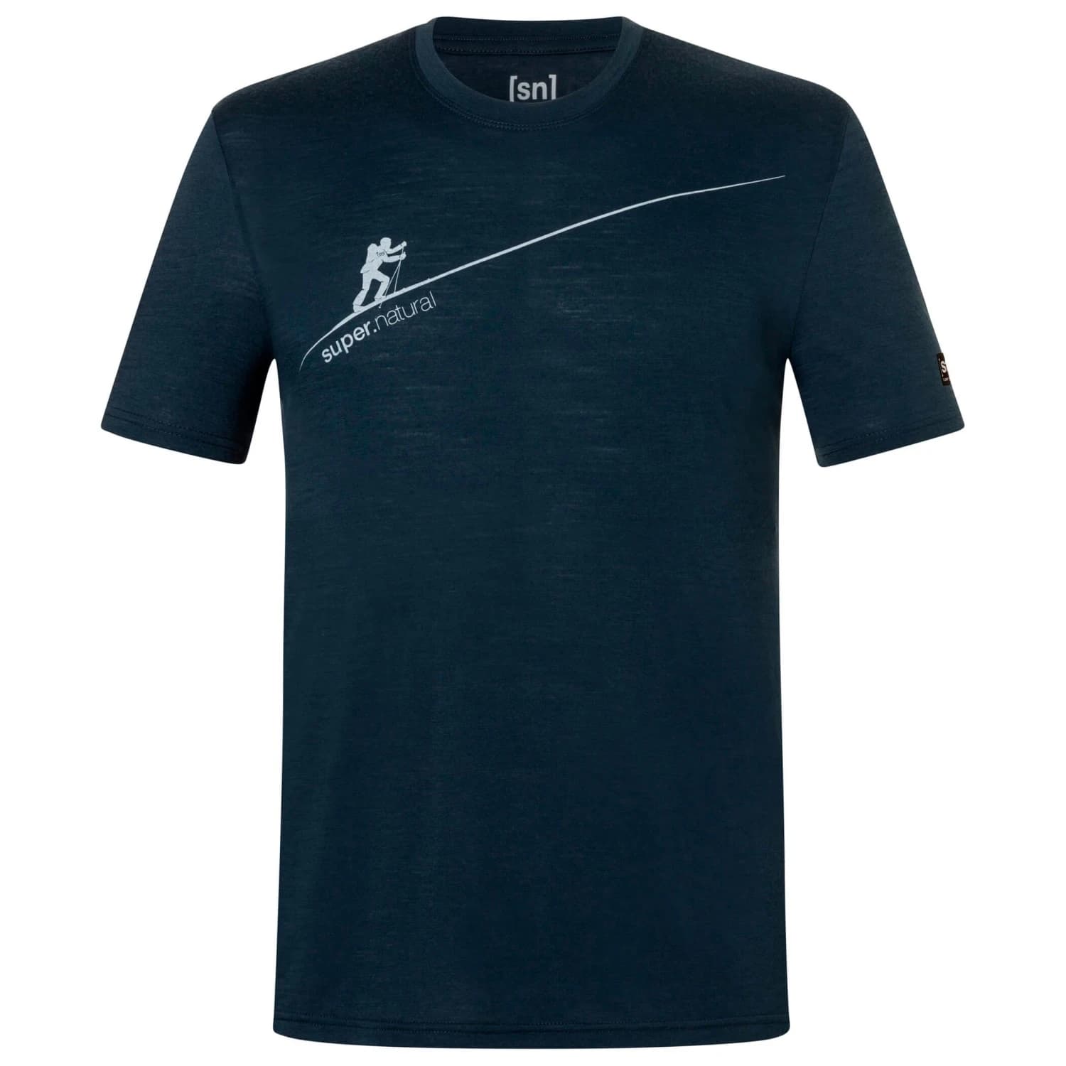 Мъжка мериносова блуза super.natural Haute Route Tee Merino shirt - Blueberry / Vapor Grey