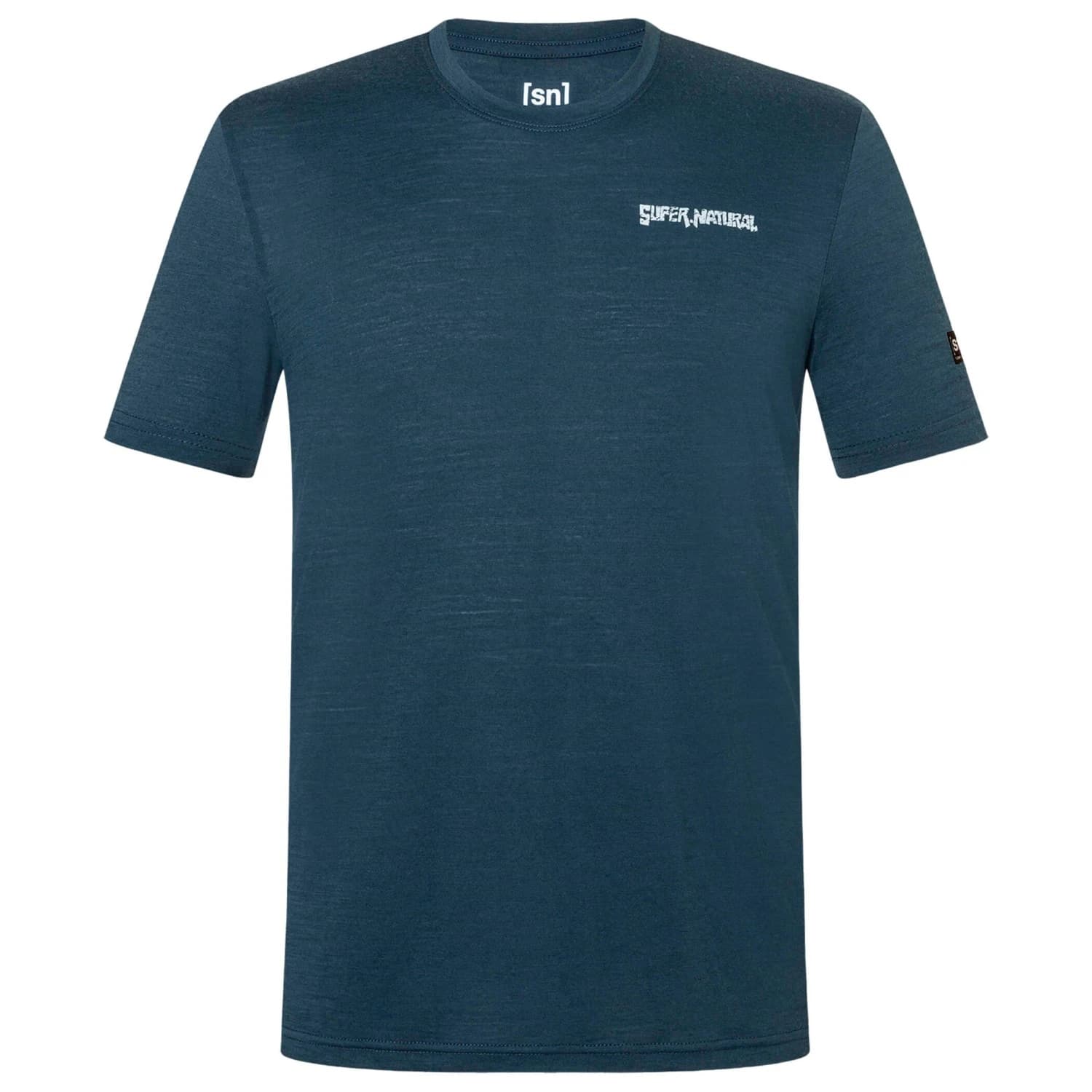 Мъжка мериносова блуза super.natural Peak Lovers Tee Merino shirt - Blueberry / Vapor Grey