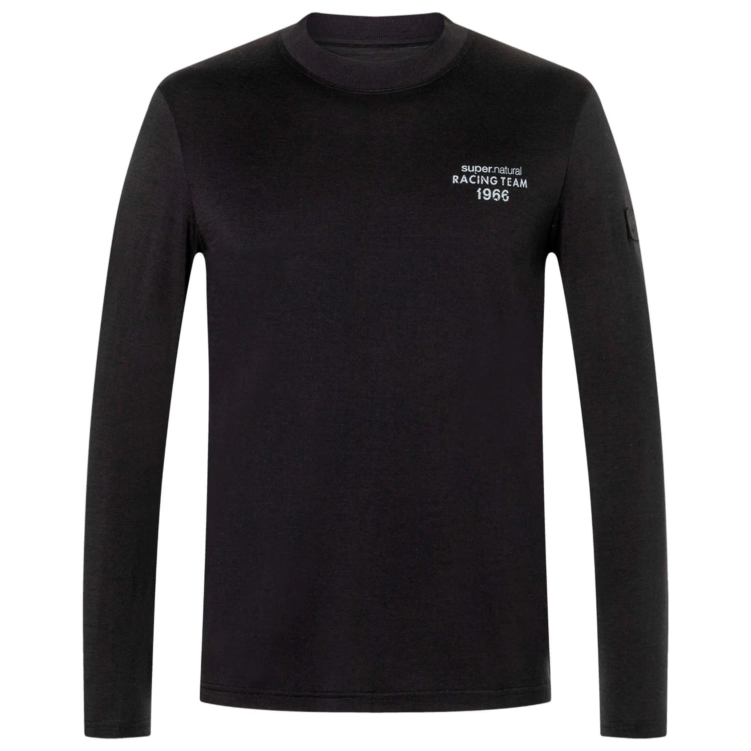 Блуза с дълъг ръкав super.natural Racing Teabio Jersey L/S Merino longsleeve - Jet Black / Various