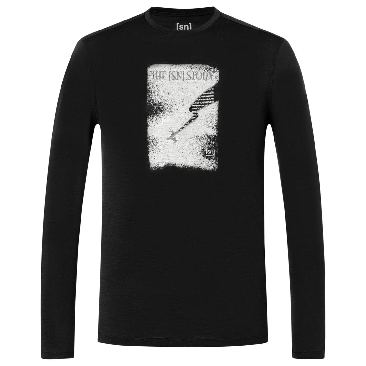 Блуза с дълъг ръкав super.natural The SN Story L/S Longsleeve - Jet Black / Various