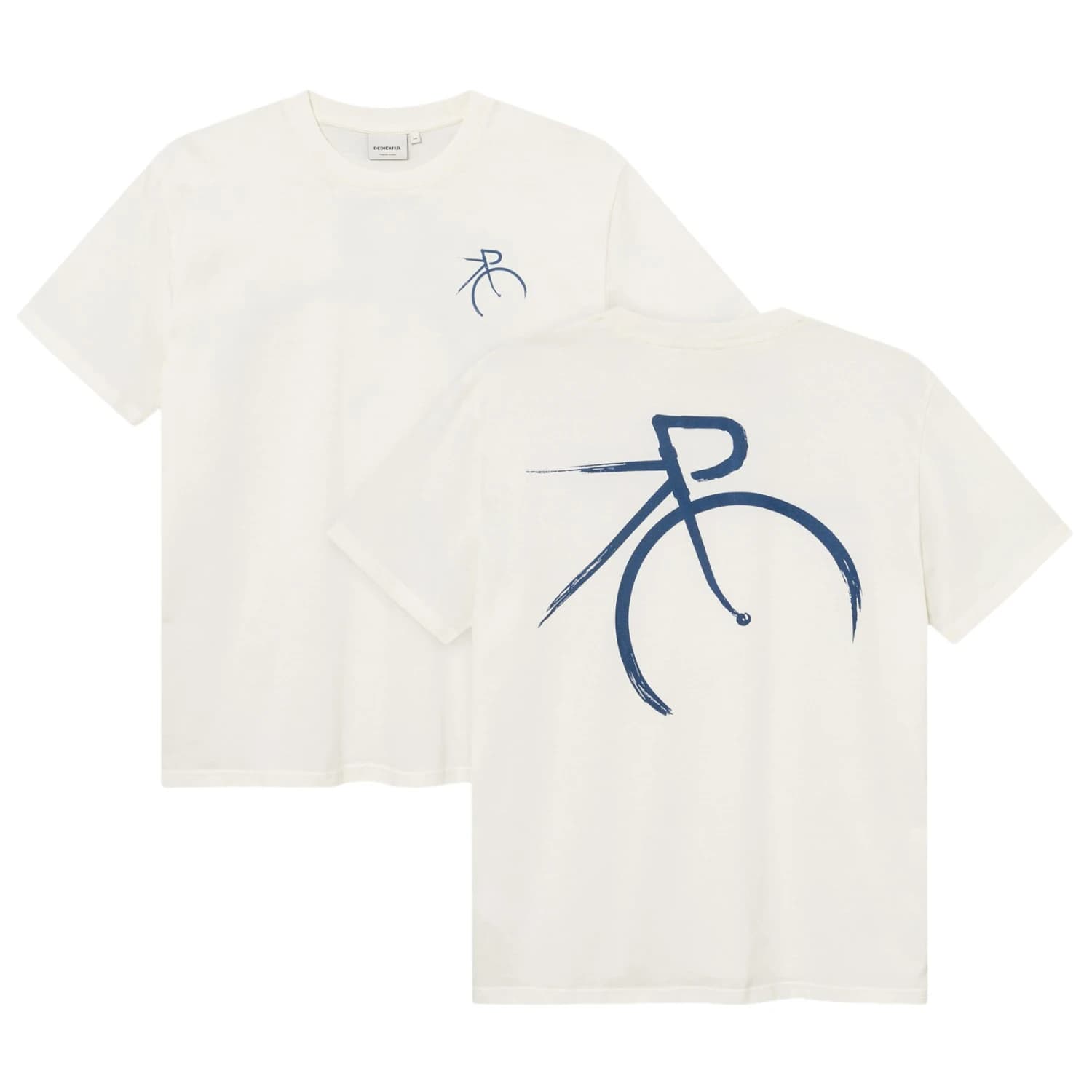 Мъжка тениска DEDICATED T-Shirt Stockholm Painted Side Bike T-shirt - Off-White