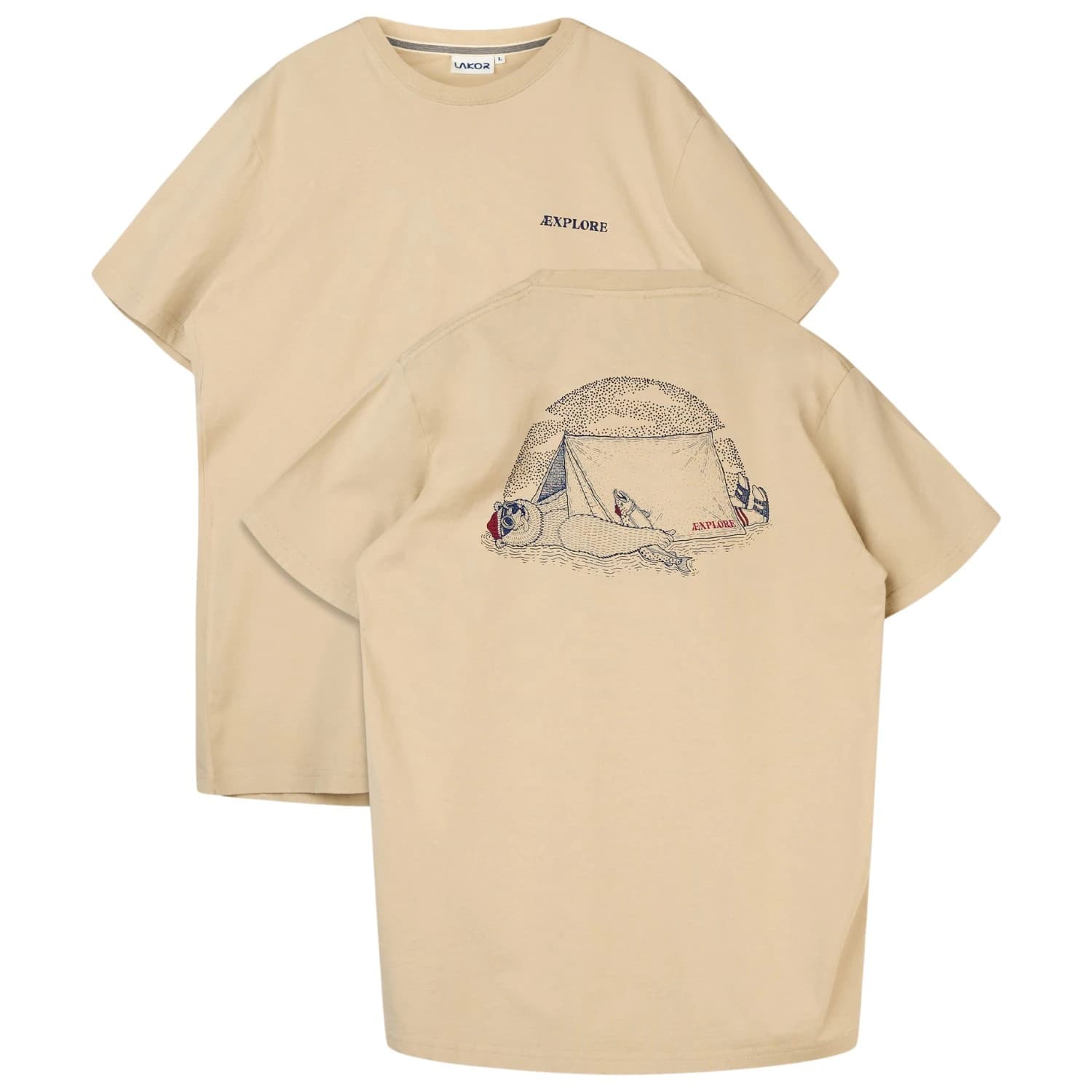Тениска LAKOR Bear Inn T-Shirt - White Pepper
