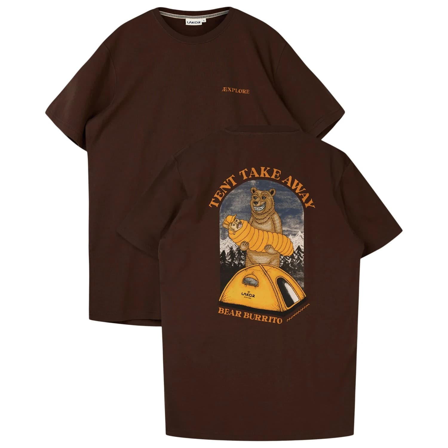 Тениска LAKOR Tent Takeaway T-Shirt - Chicory Coffee