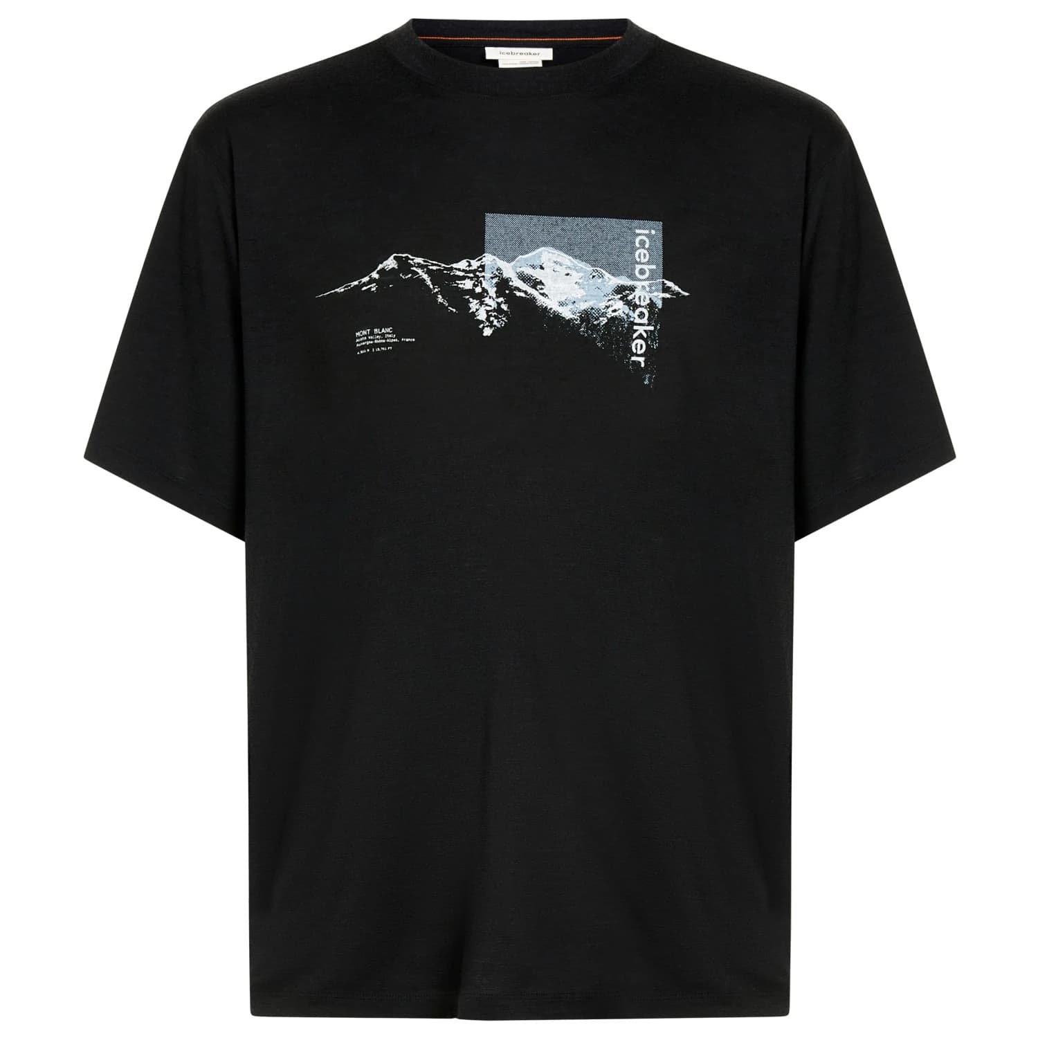 Мъжка мериносова блуза Icebreaker Merino 150 Tech Lite S/S Tee Pure Altitude Merino shirt - Black