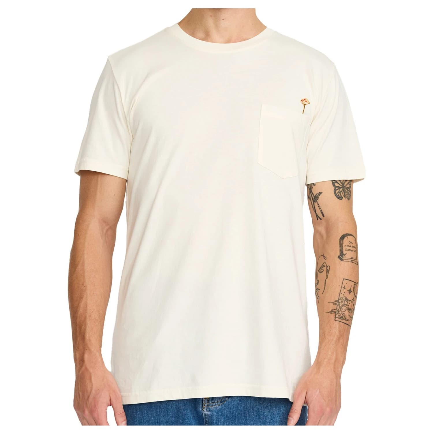 Мъжка тениска Revolution Printed T-Shirt 1457 PIZ T-shirt - Offwhite