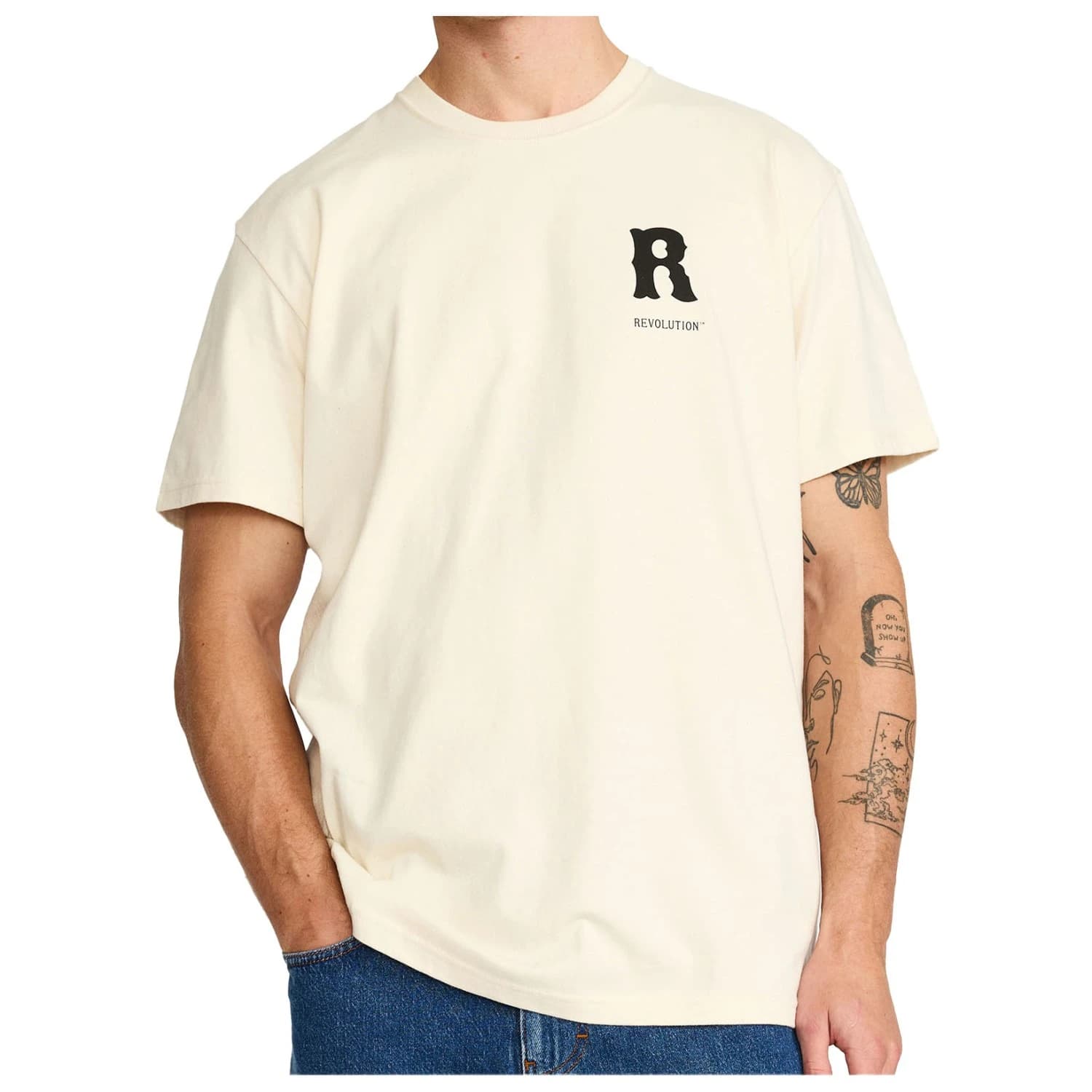 Мъжка тениска Revolution Printed T-Shirt 1458 FUC T-shirt - Offwhite