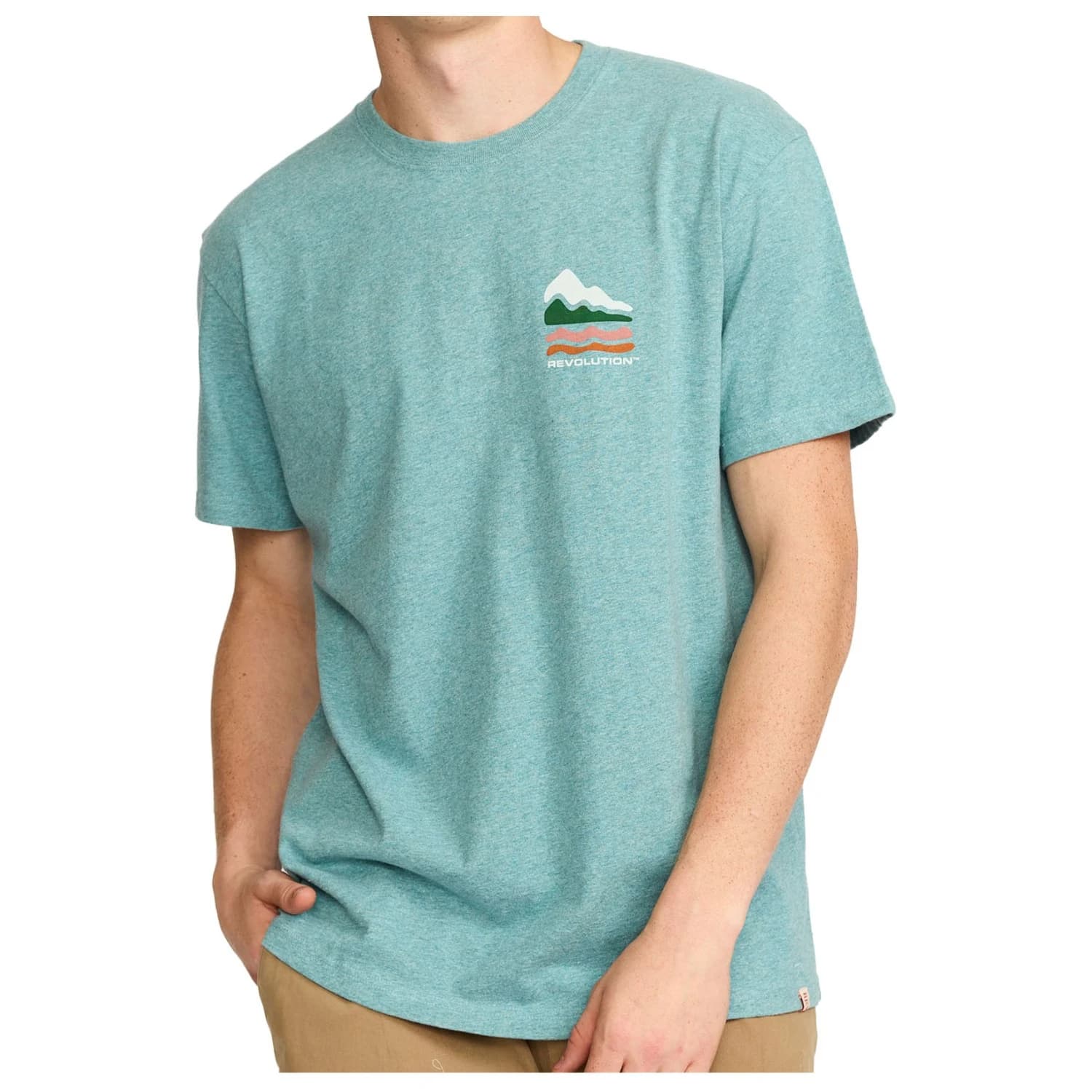 Мъжка тениска Revolution Printed T-Shirt 1459 TER T-shirt - Turquoise