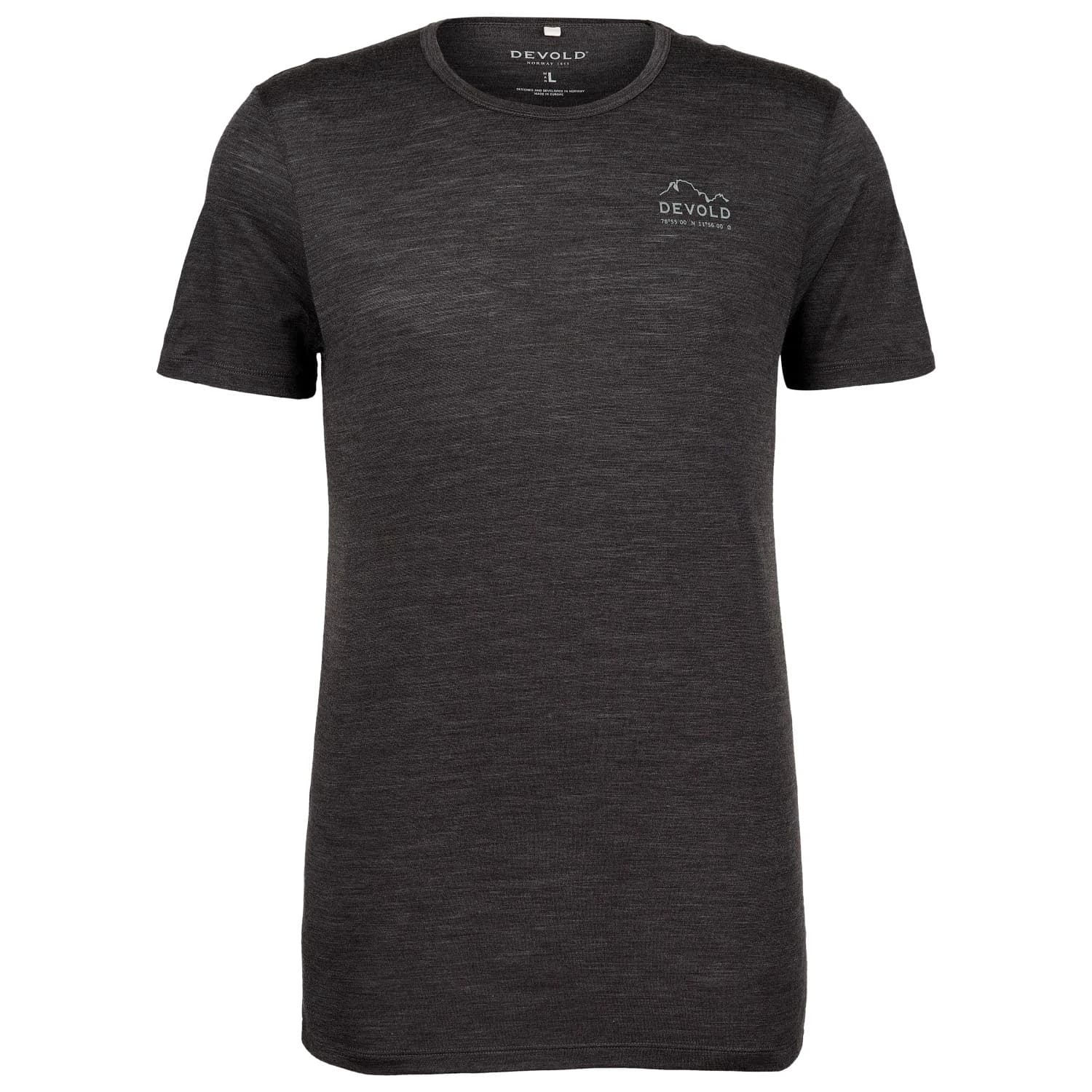 Мъжка мериносова блуза Devold Active Latitude Tee Merino shirt - Anthracite