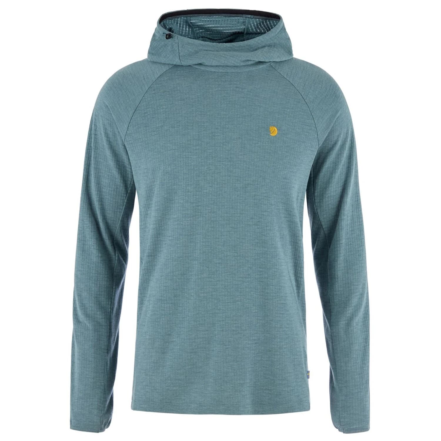 Мъжка мериносова блуза Fjällräven Bergtagen Midlayer Hoodie Merino shirt - Nimbus Blue
