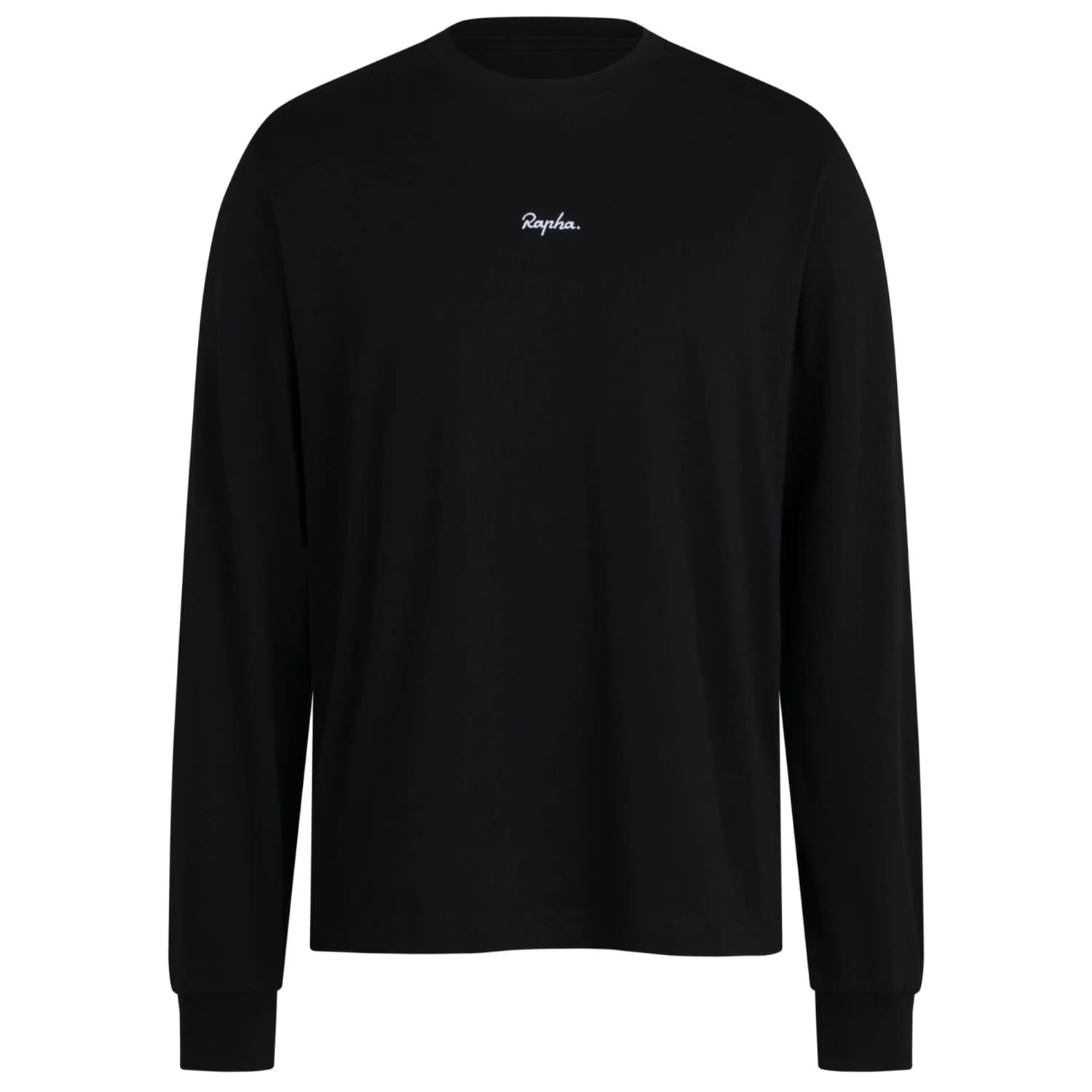 Мъжка блуза с дълъг ръкав Rapha Long Sleeve Cotton T-Shirt Longsleeve - Black / White