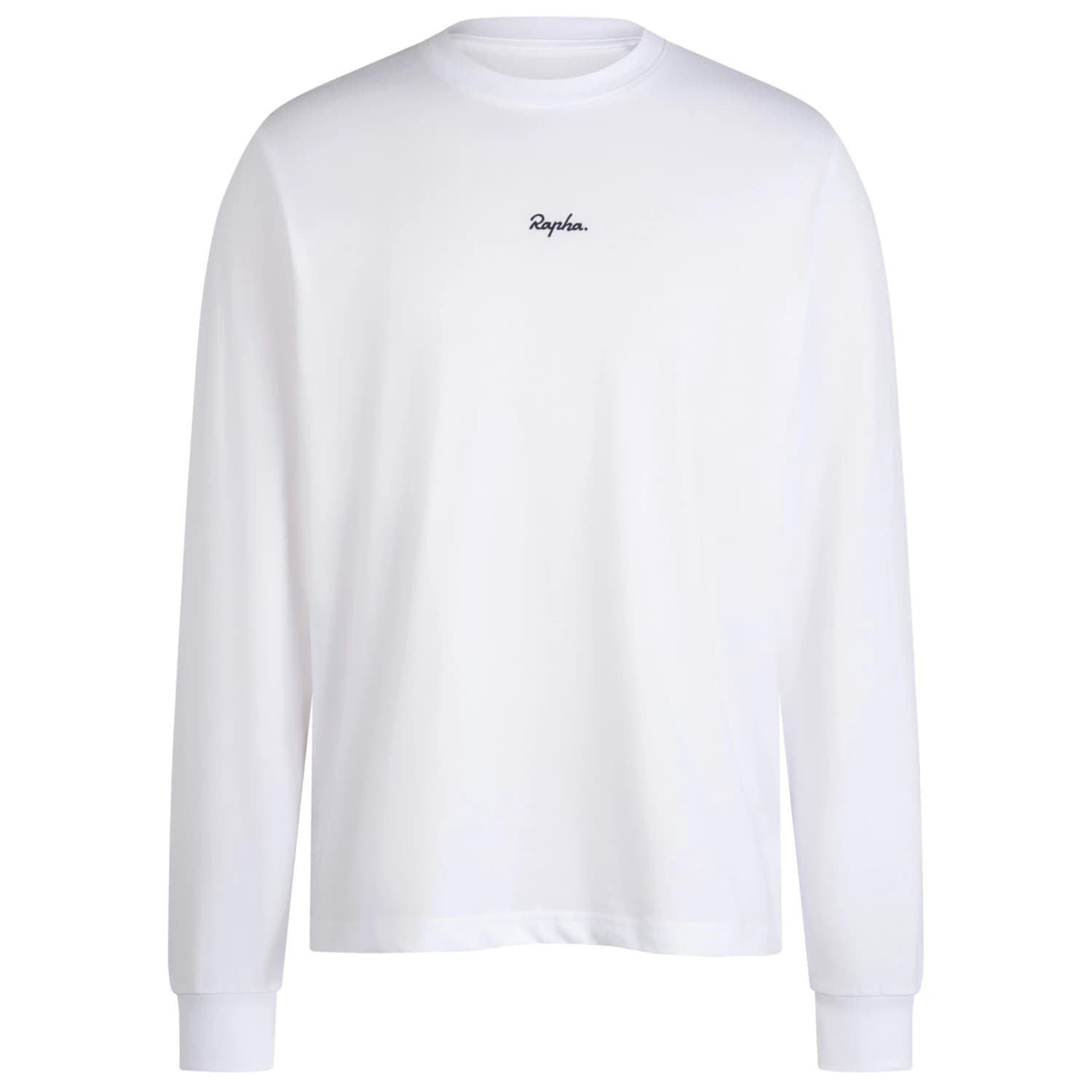 Мъжка блуза с дълъг ръкав Rapha Long Sleeve Cotton T-Shirt Longsleeve - White / Black