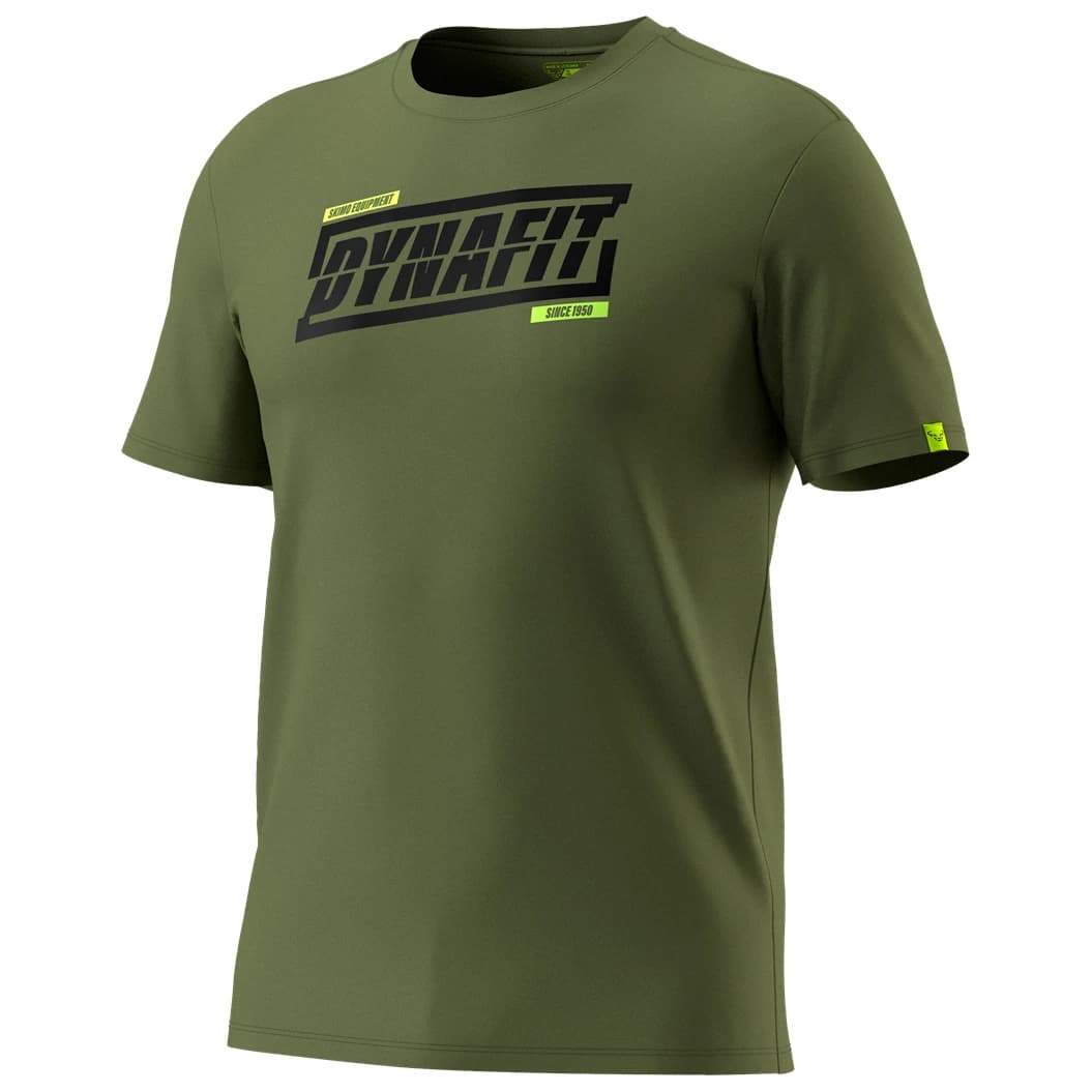 Мъжка тениска Dynafit Graphic Co T-Shirt - Military Green / Tabloid
