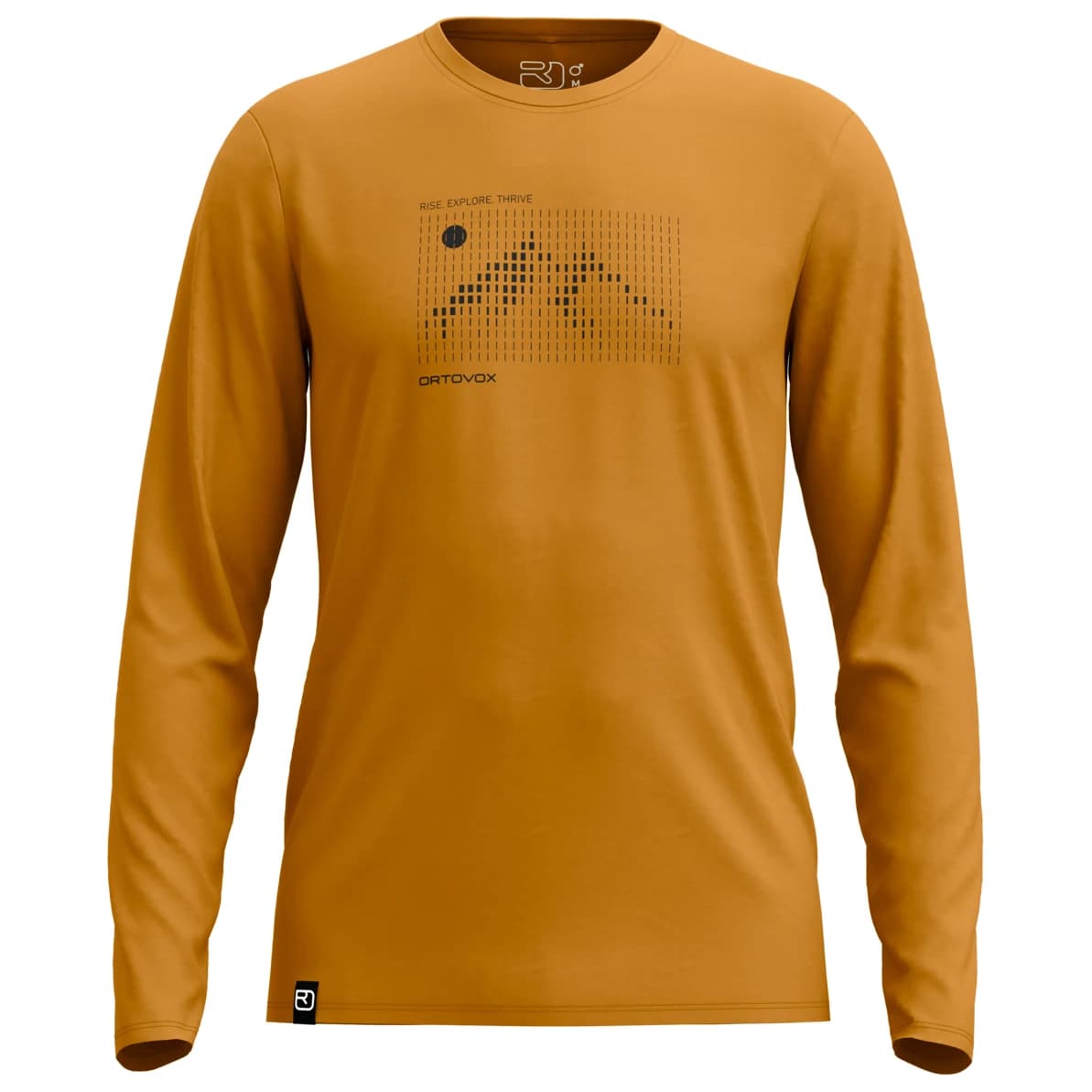 Мериносова блуза Ortovox 185 Merino Sunrise L/S Merino shirt - Dark Cumin