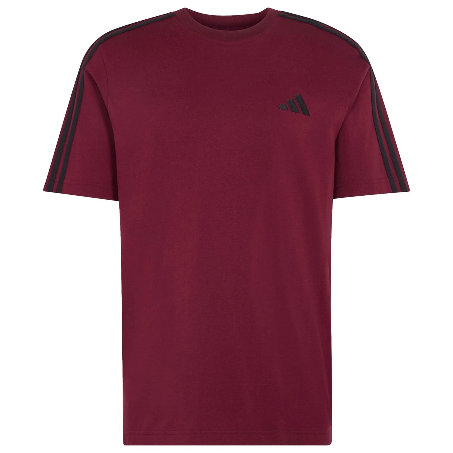 Мъжка тениска adidas Essentials Single Jersey Left Chest Branded Tee T-shirt - Team Maroon 2 / Black