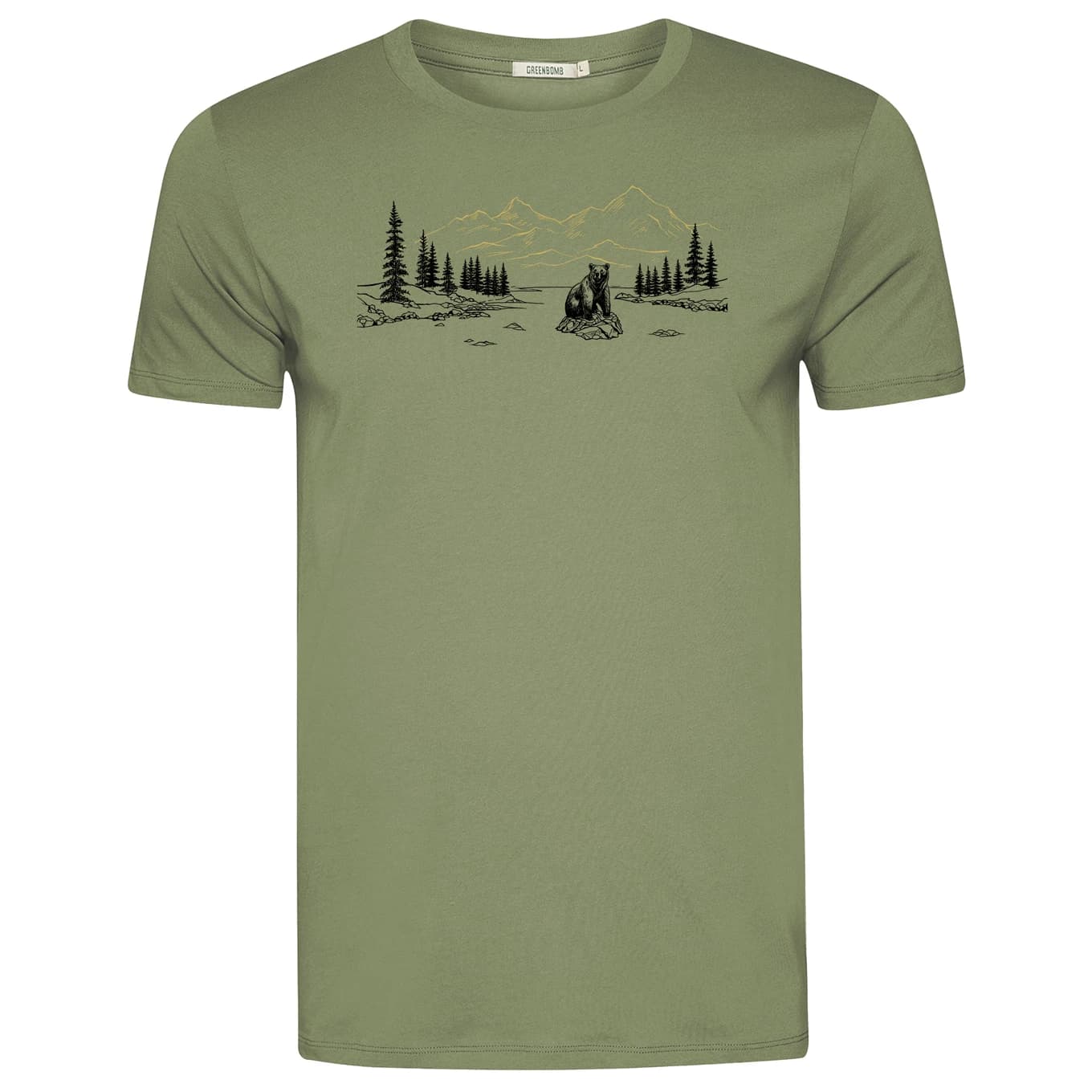 Мъжка тениска GreenBomb Bear River Guide T-shirt - Dark Seed