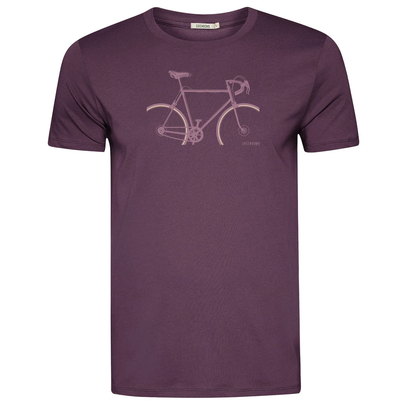 Мъжка тениска GreenBomb Bike Crop Guide T-shirt - Berry Bark