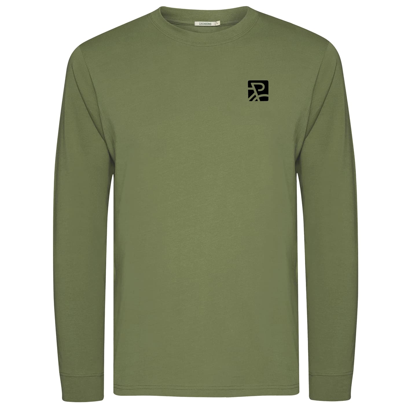 Мъжка блуза с дълъг ръкав GreenBomb Bike Square Crisp Longsleeve - Dark Seed
