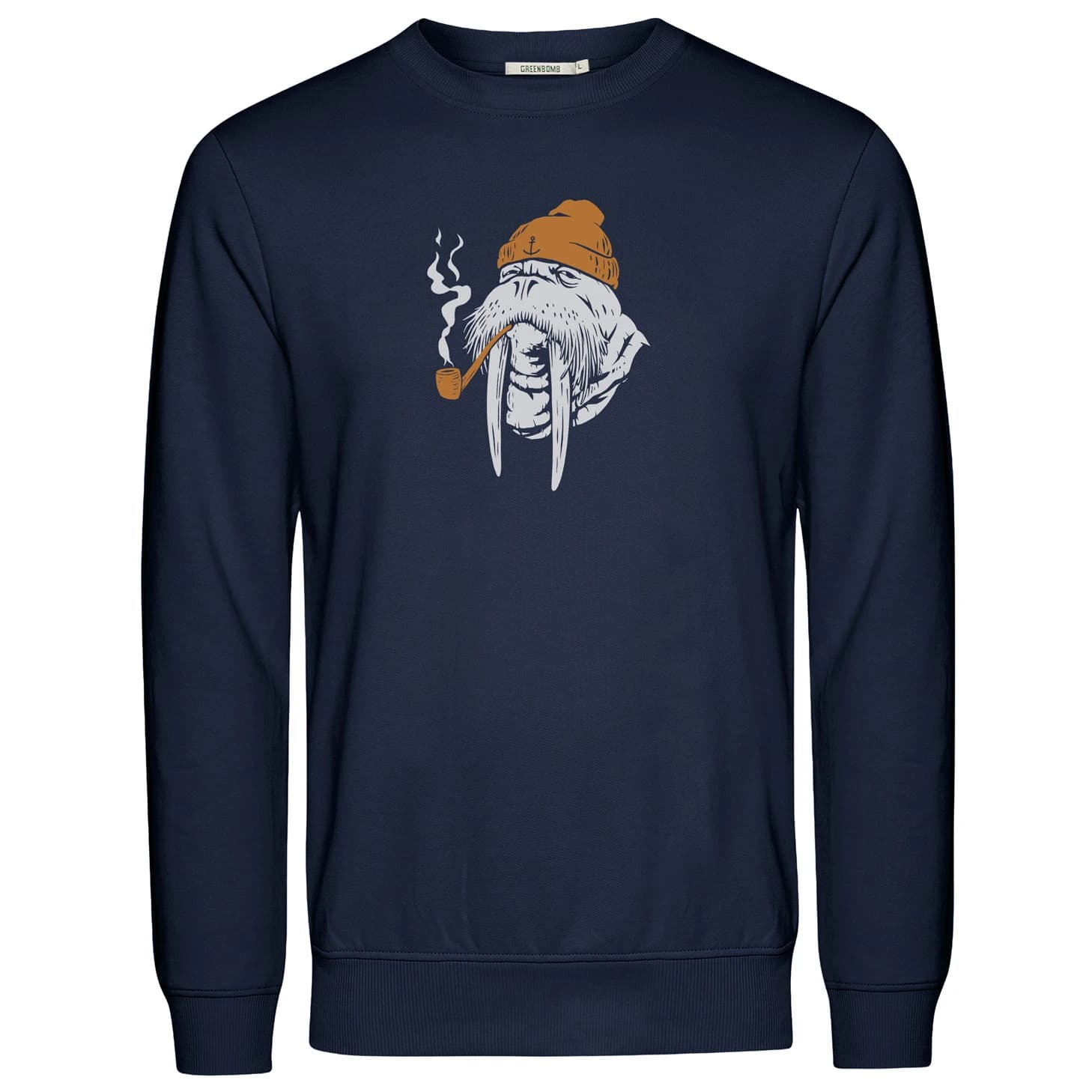 Мъжка блуза с дълъг ръкав GreenBomb Smokey Walrus Wild Longsleeve - Navy