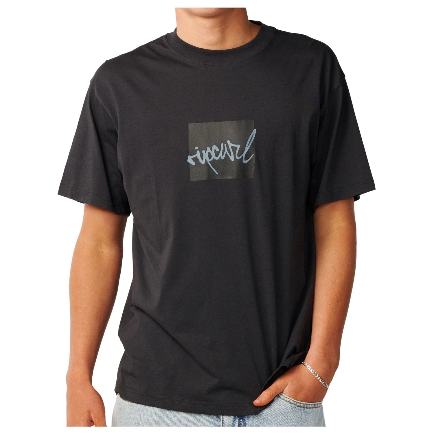 Мъжка тениска Rip Curl Rip Script Icon Tee T-shirt - Washed Black