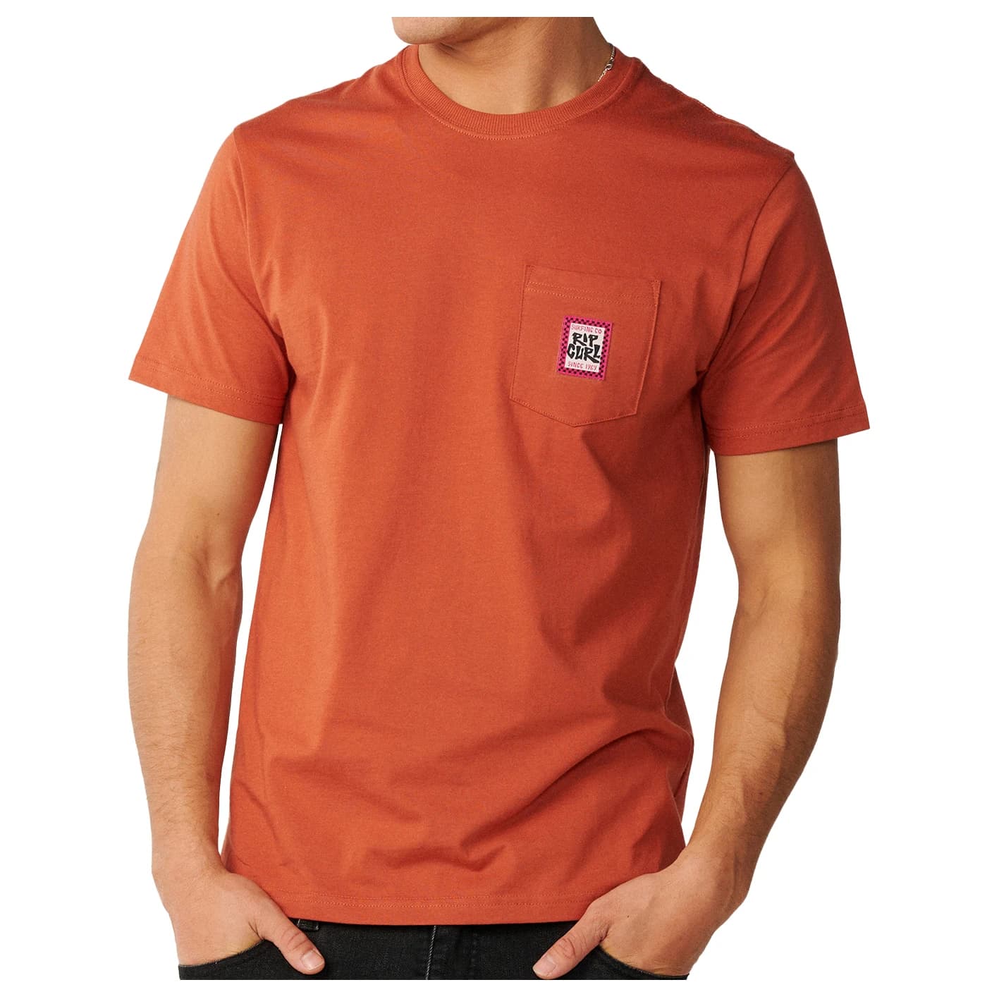 Мъжка тениска Rip Curl Streamline Pocket Badge Tee T-shirt - Baked Clay