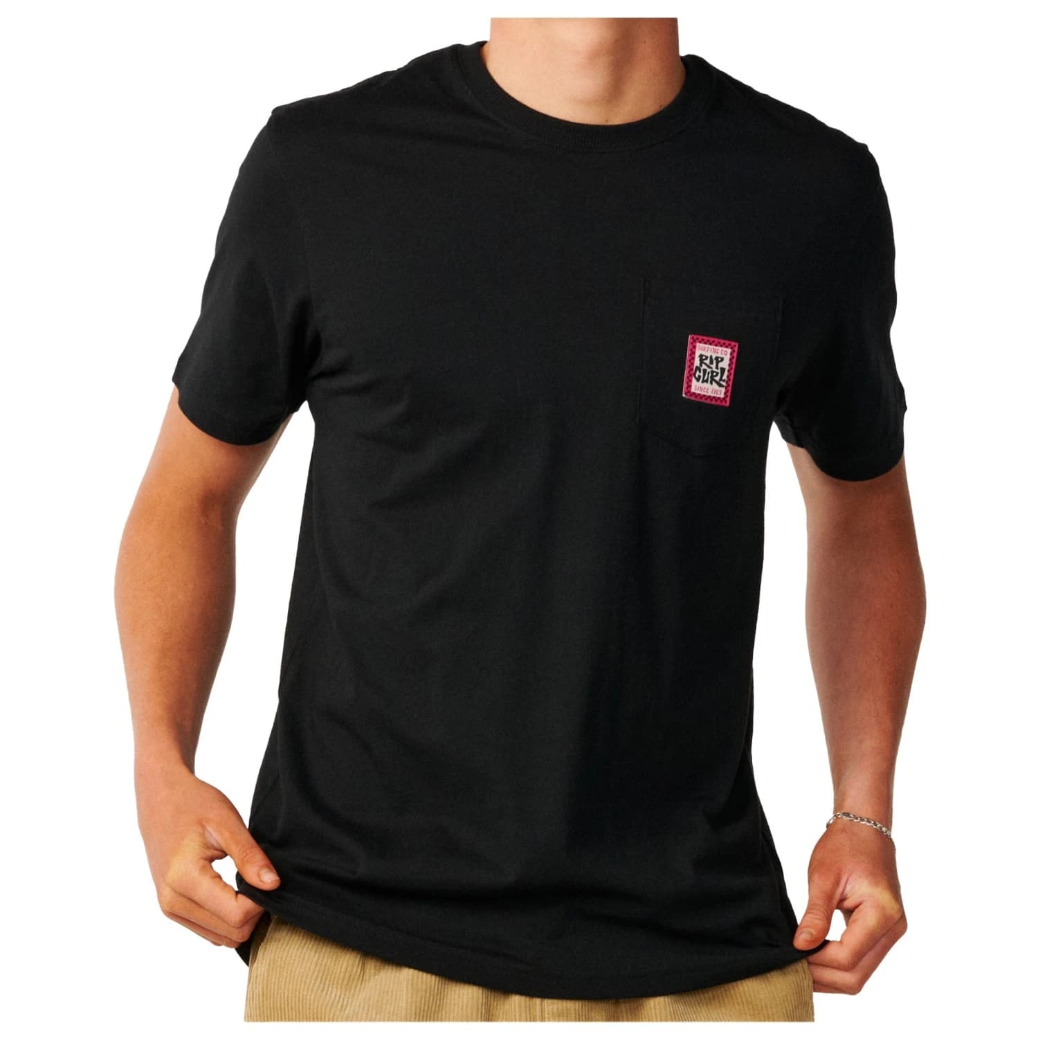 Мъжка тениска Rip Curl Streamline Pocket Badge Tee T-shirt - Black