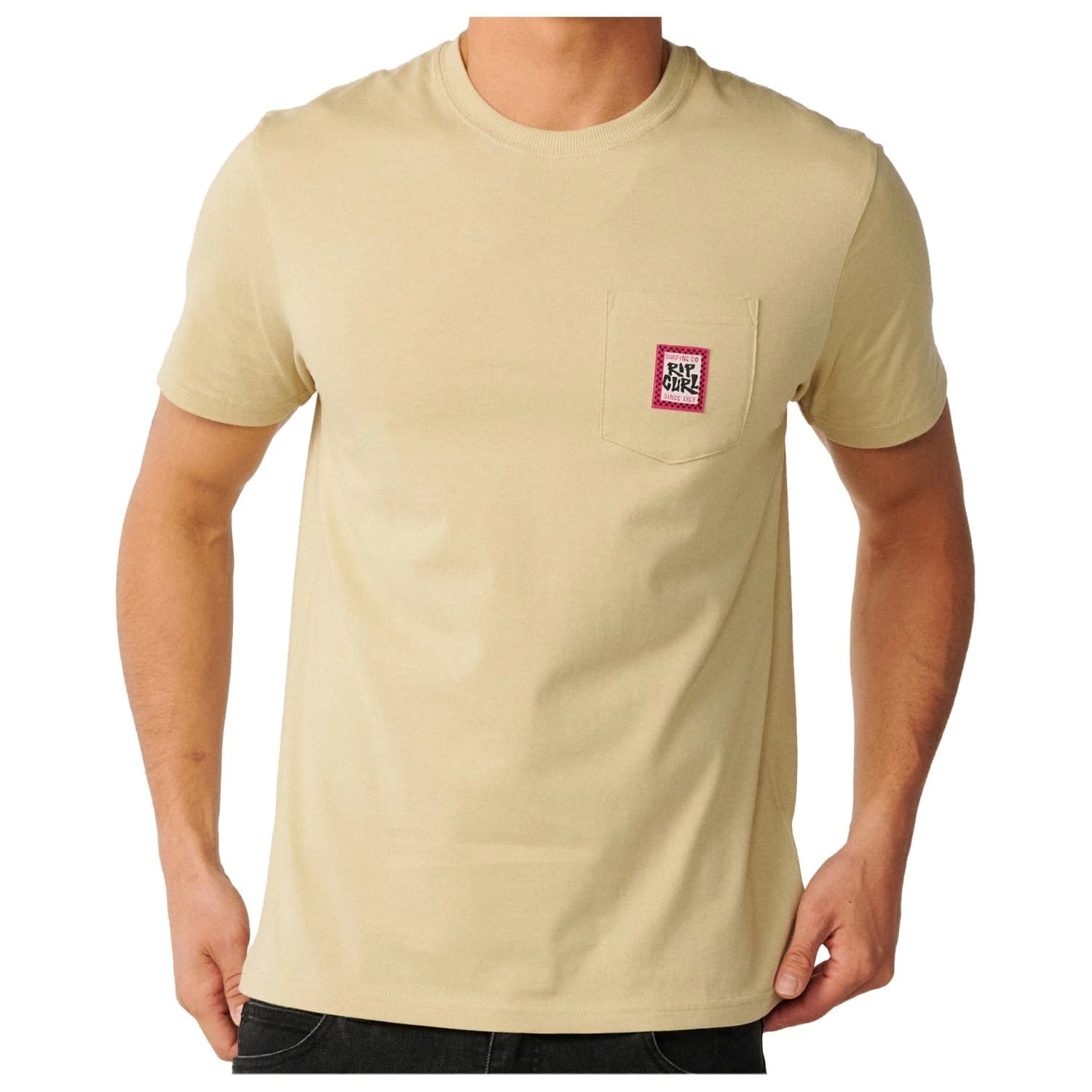 Мъжка тениска Rip Curl Streamline Pocket Badge Tee T-shirt - Khaki Sand