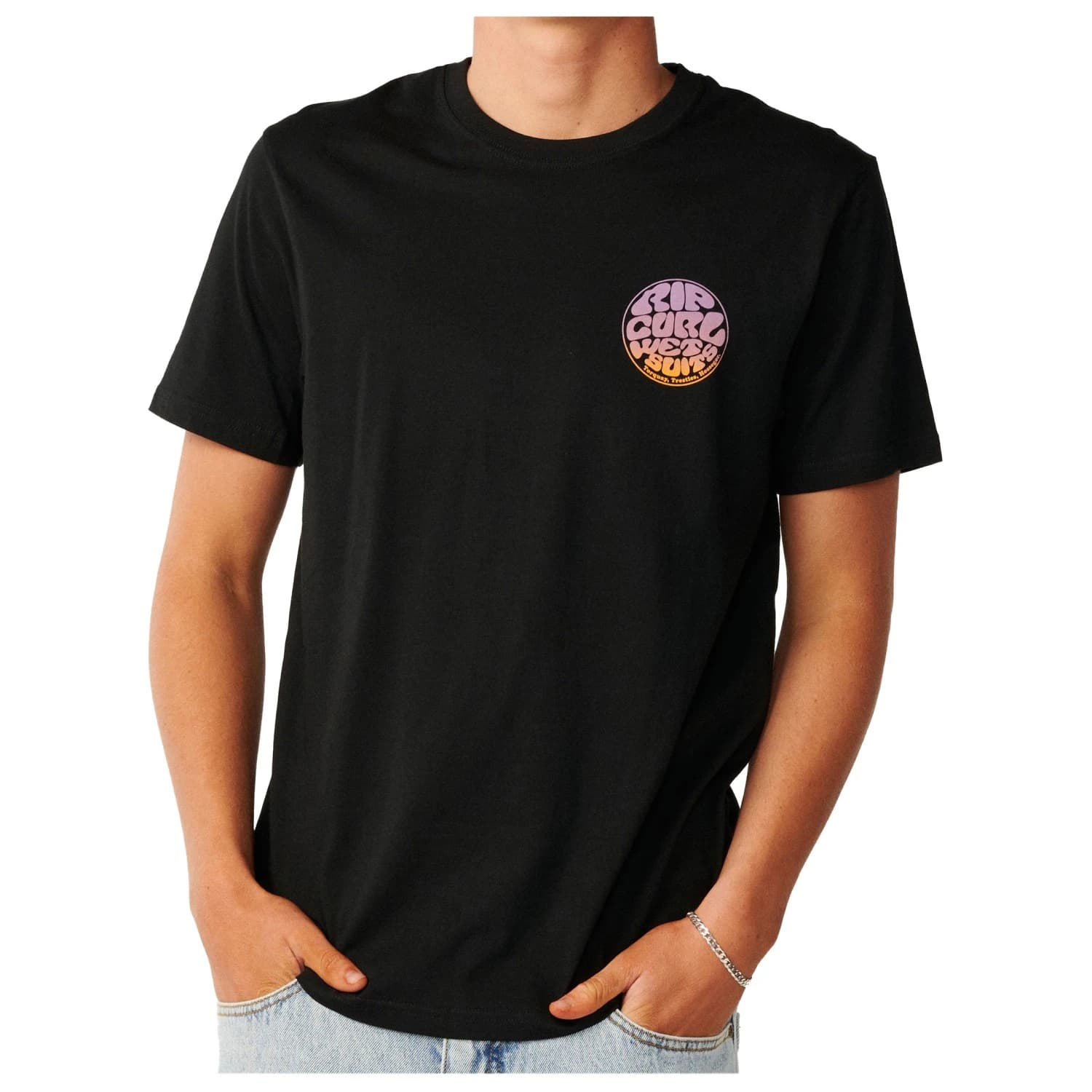Мъжка тениска Rip Curl Wettie Passage Icon Tee T-shirt - Black