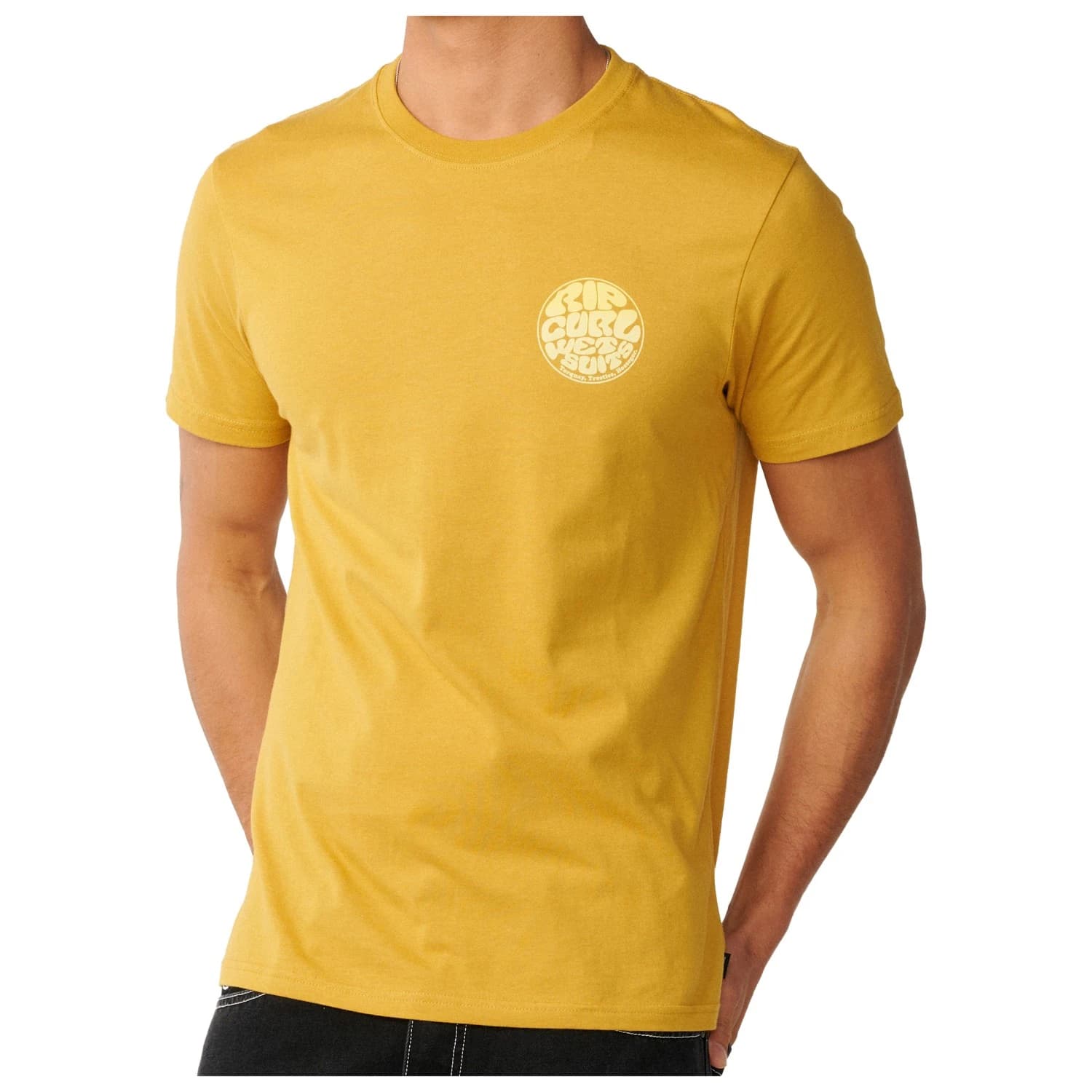 Мъжка тениска Rip Curl Wettie Passage Icon Tee T-shirt - Mustard Gold