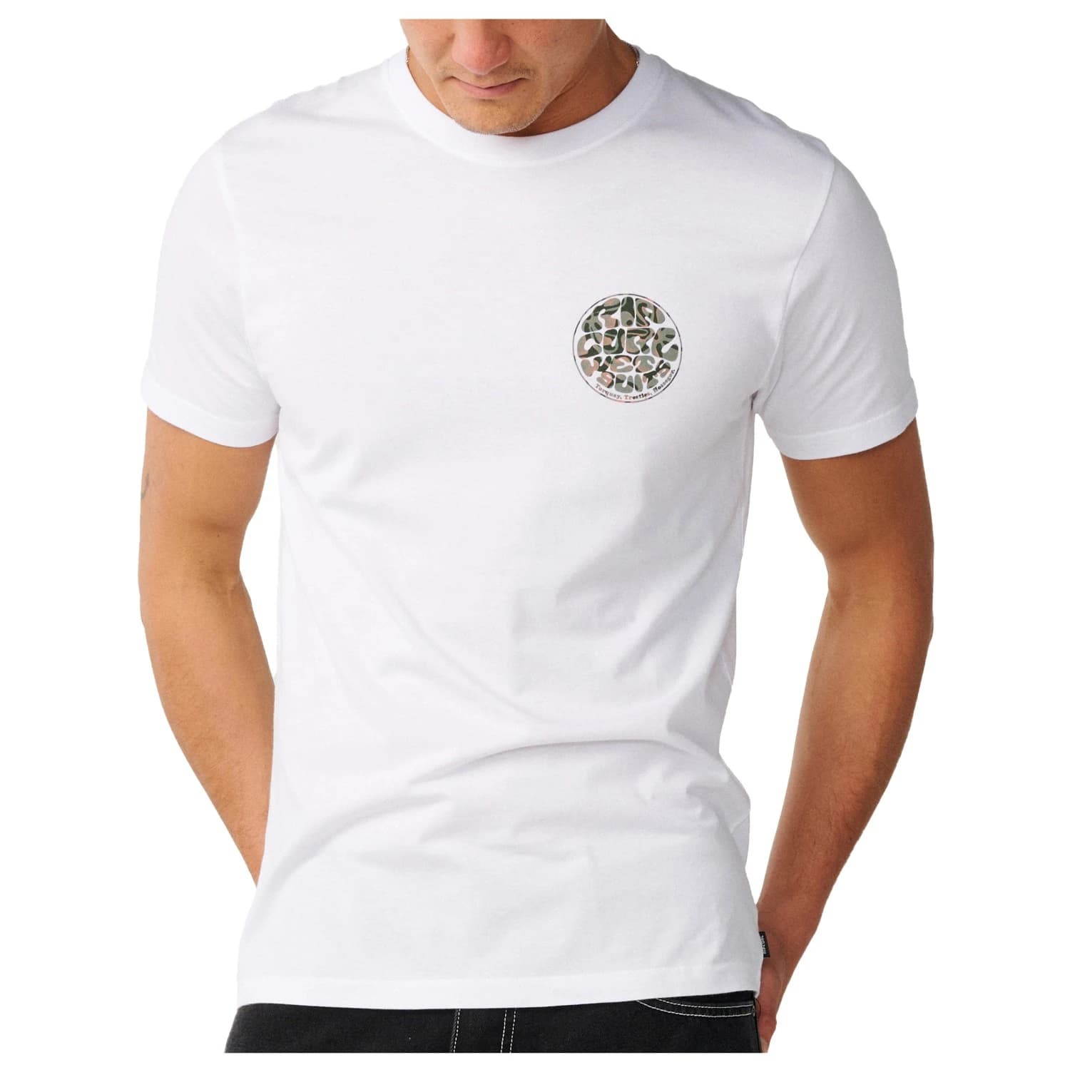 Мъжка тениска Rip Curl Wettie Passage Icon Tee T-shirt - White